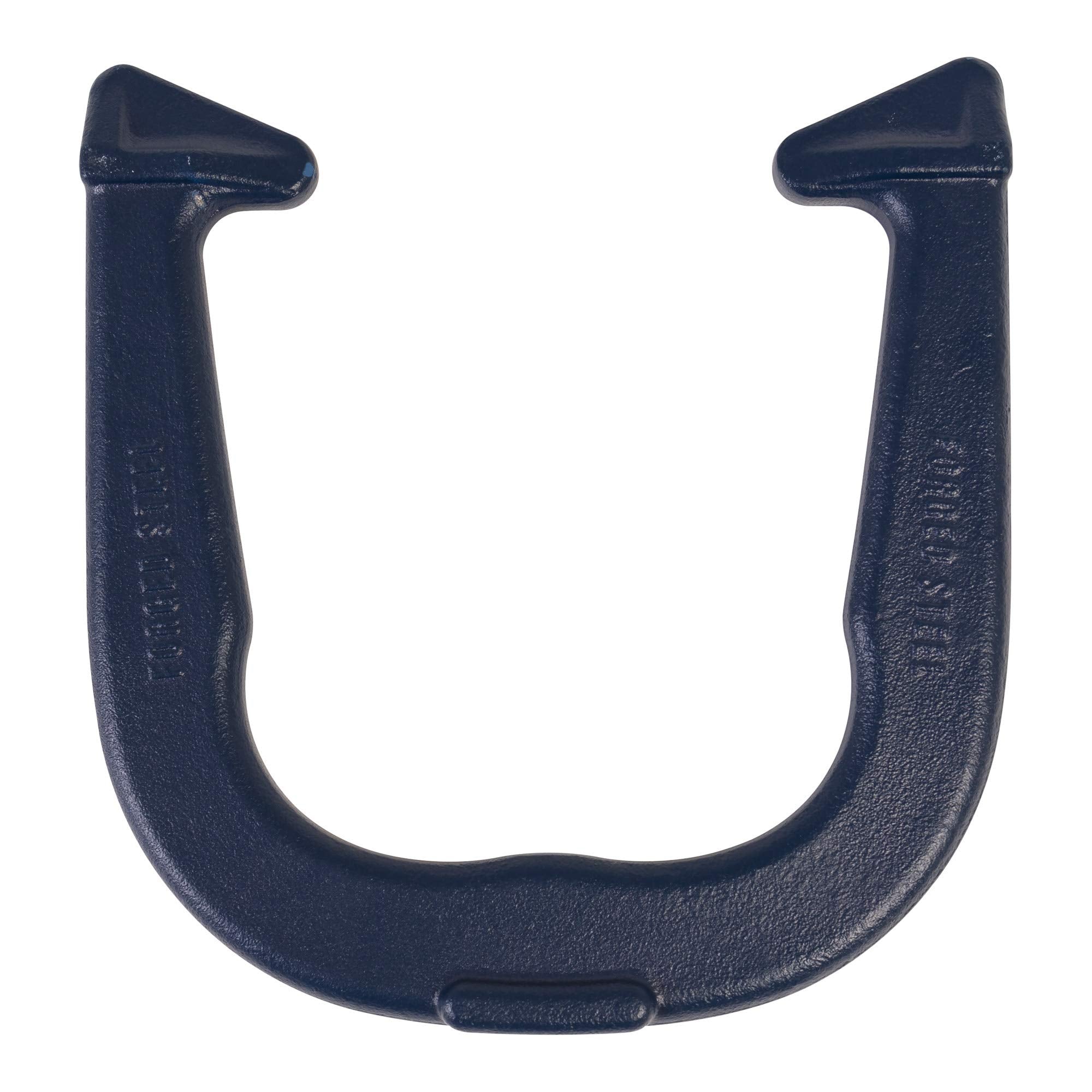 Forged Horseshoe Set TRIUMPH SPORTS USA Complete with 4 Horseshoes, 2 Stakes and Hard Plastic Case with Locking Tabs for Transportation and Storage