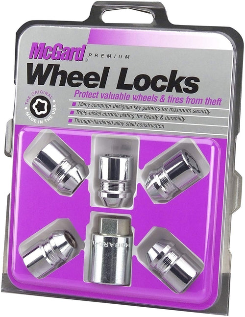 Chrome Cone Seat MCGARD 24554 Wheel Locks (12 x 1.25 Thread Size) - Set of 5