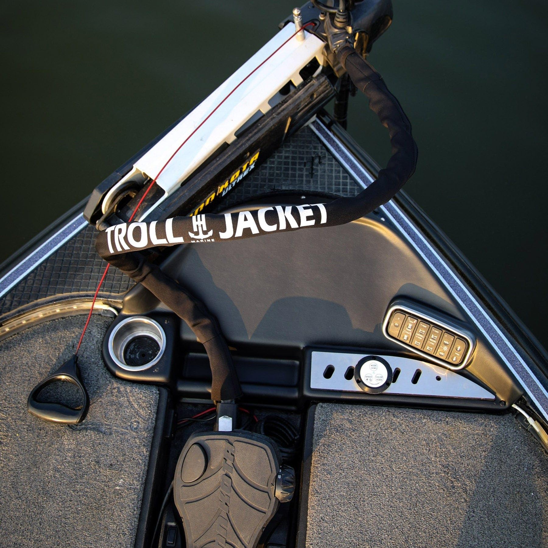G‑Force T-H Marine Troll Jacket Cable Sleeve - 60" Neoprene Trolling Motor Wire Organizer, 2 mm Heavy‑Duty Wrap with Hook & Loop, Fits Most Bow‑Mount Setups, Protects & Bundles Cables