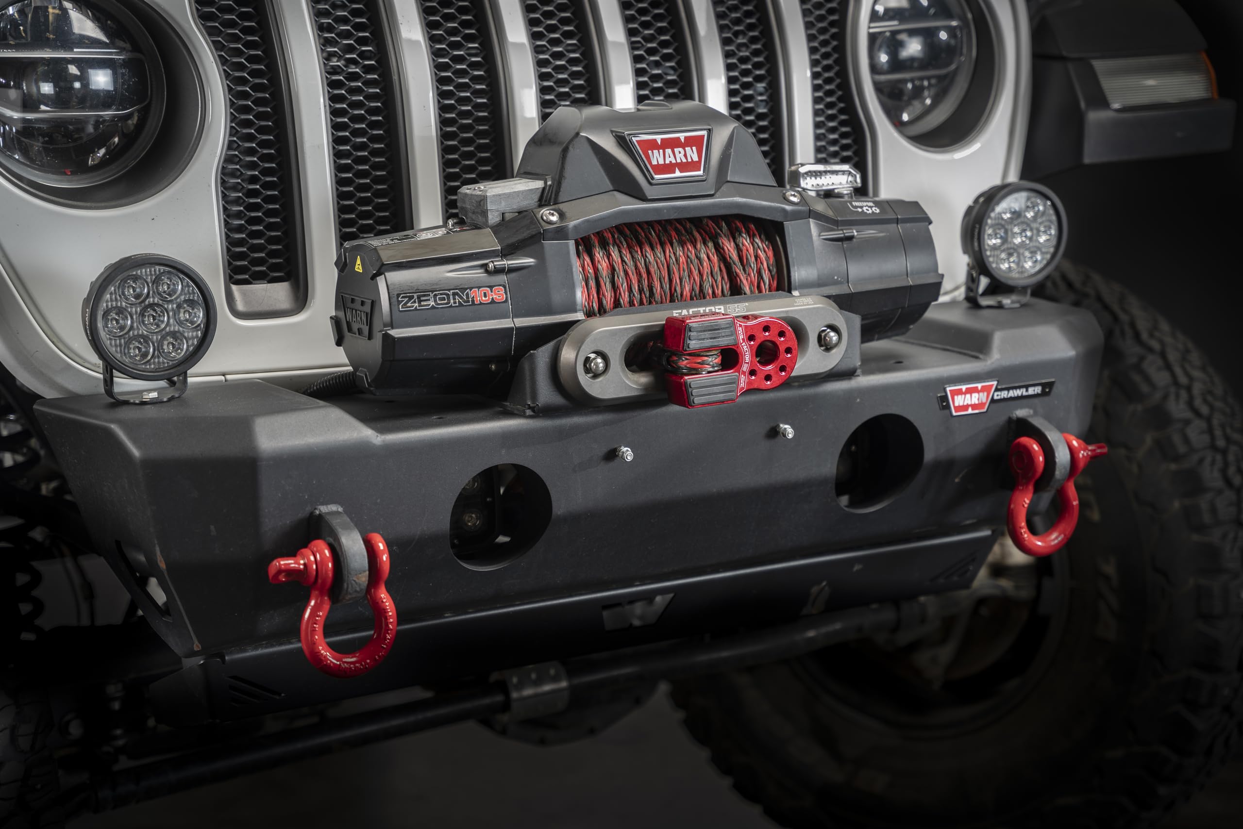 Flatlink Factor 55 Winch Shackle Mount, Designed for use Steel or Synthetic Ropes up to 6,000 lbs - Red