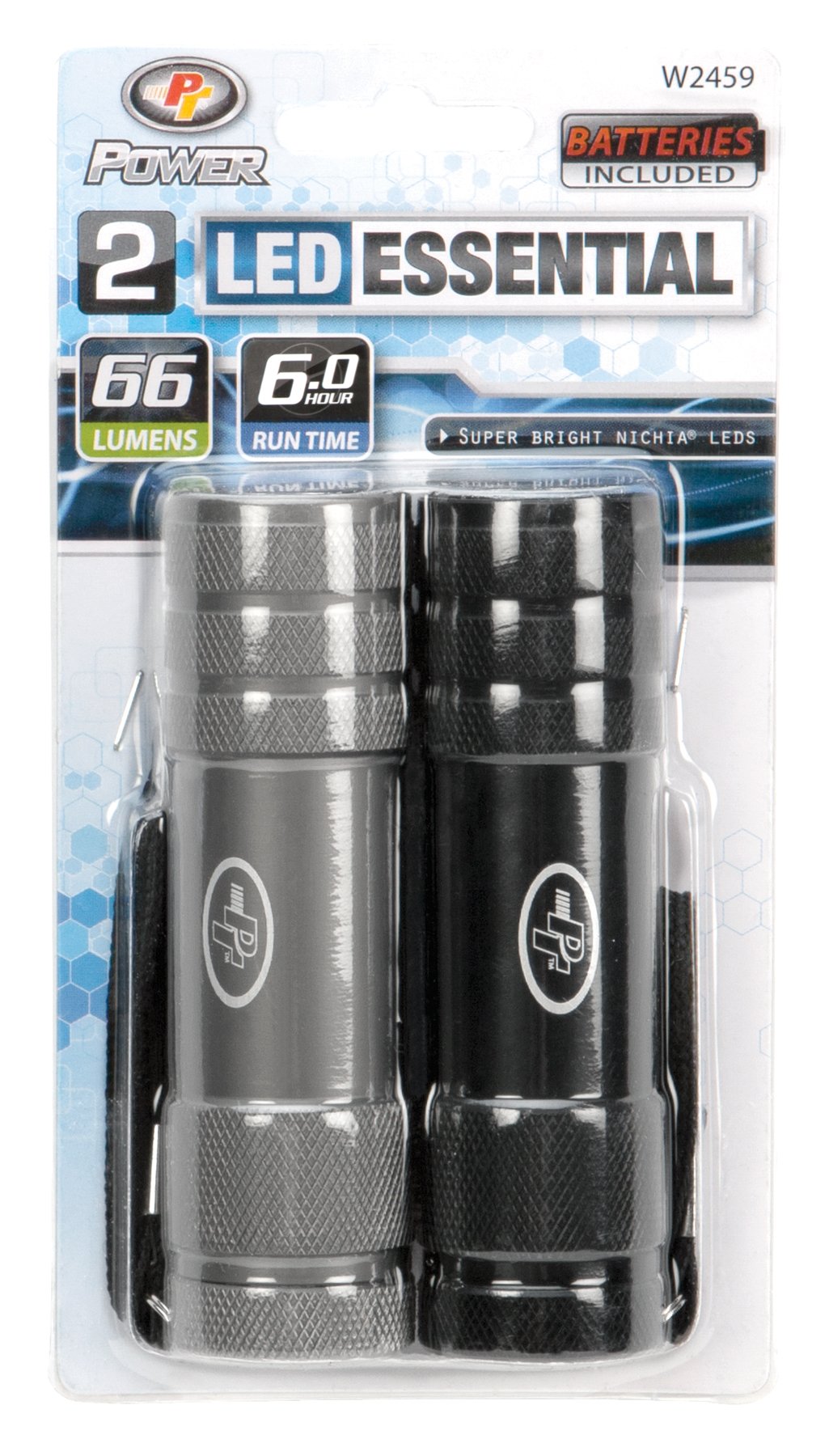 W2459 Performance Tool High Power L.E.D. Flashlights, 2 Pack (Sold as 1 Flashlight pack), 85 Lumen Flashlight