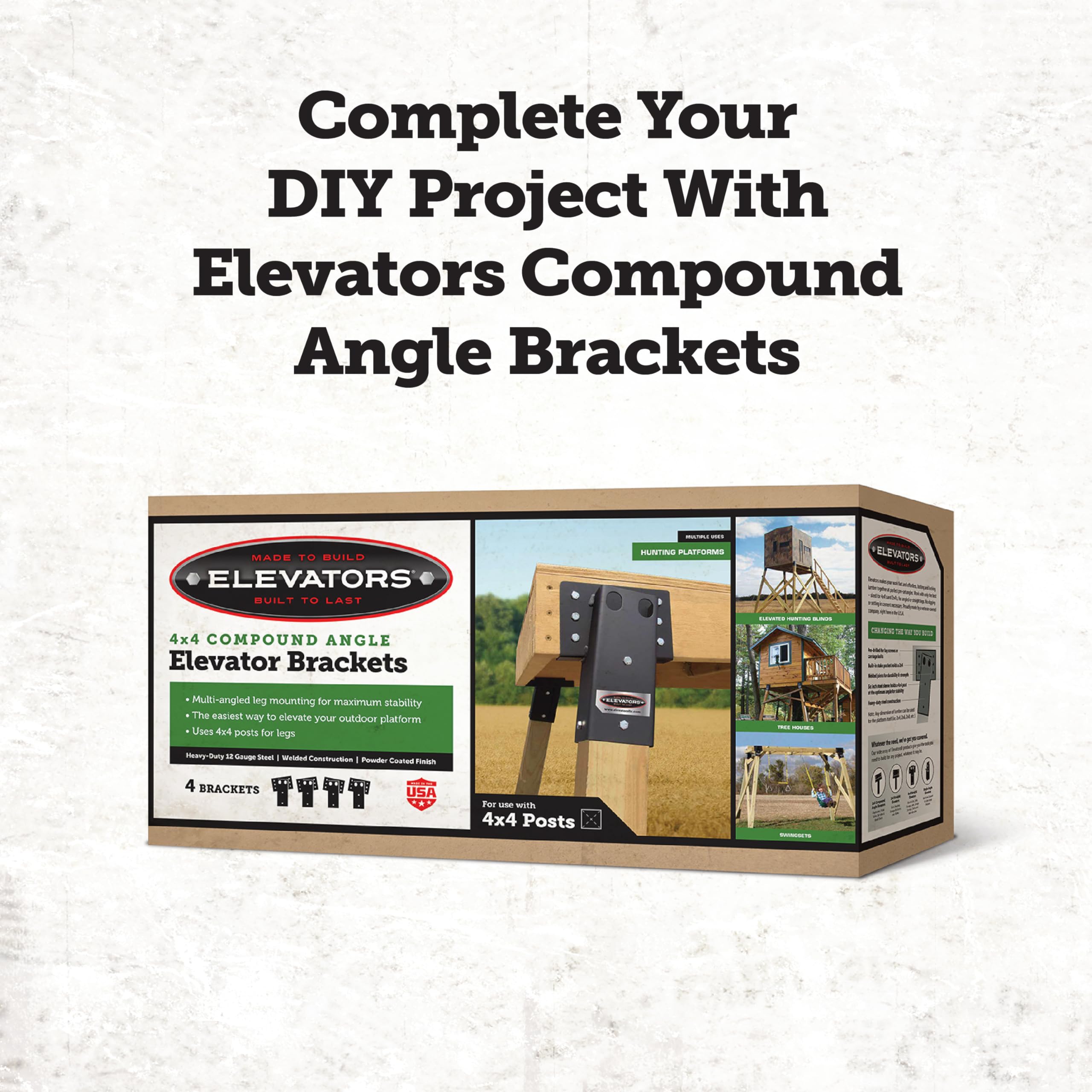 Lock-N-Load Elevators USA-Made Ground Anchoring System, Use with Pre-Built and DIY Hunting Blinds and More, Hunter Accessories