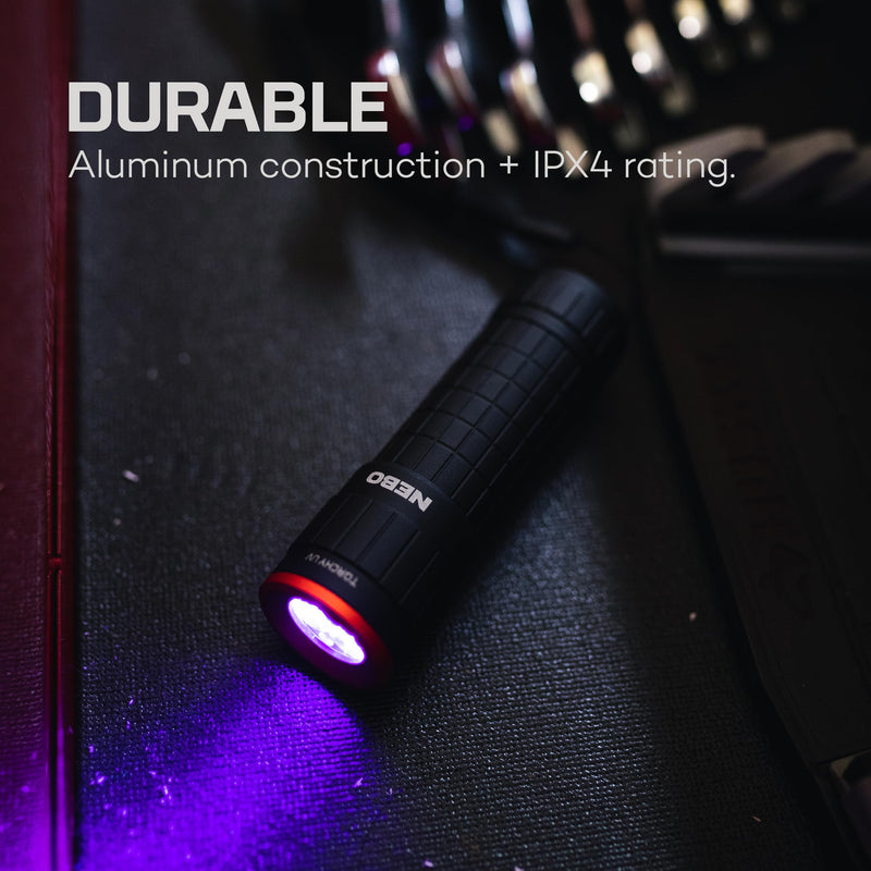 NEBO UV Torchy and Black Light, Dual UVA Technology for Detection, Inspection, and Authentication