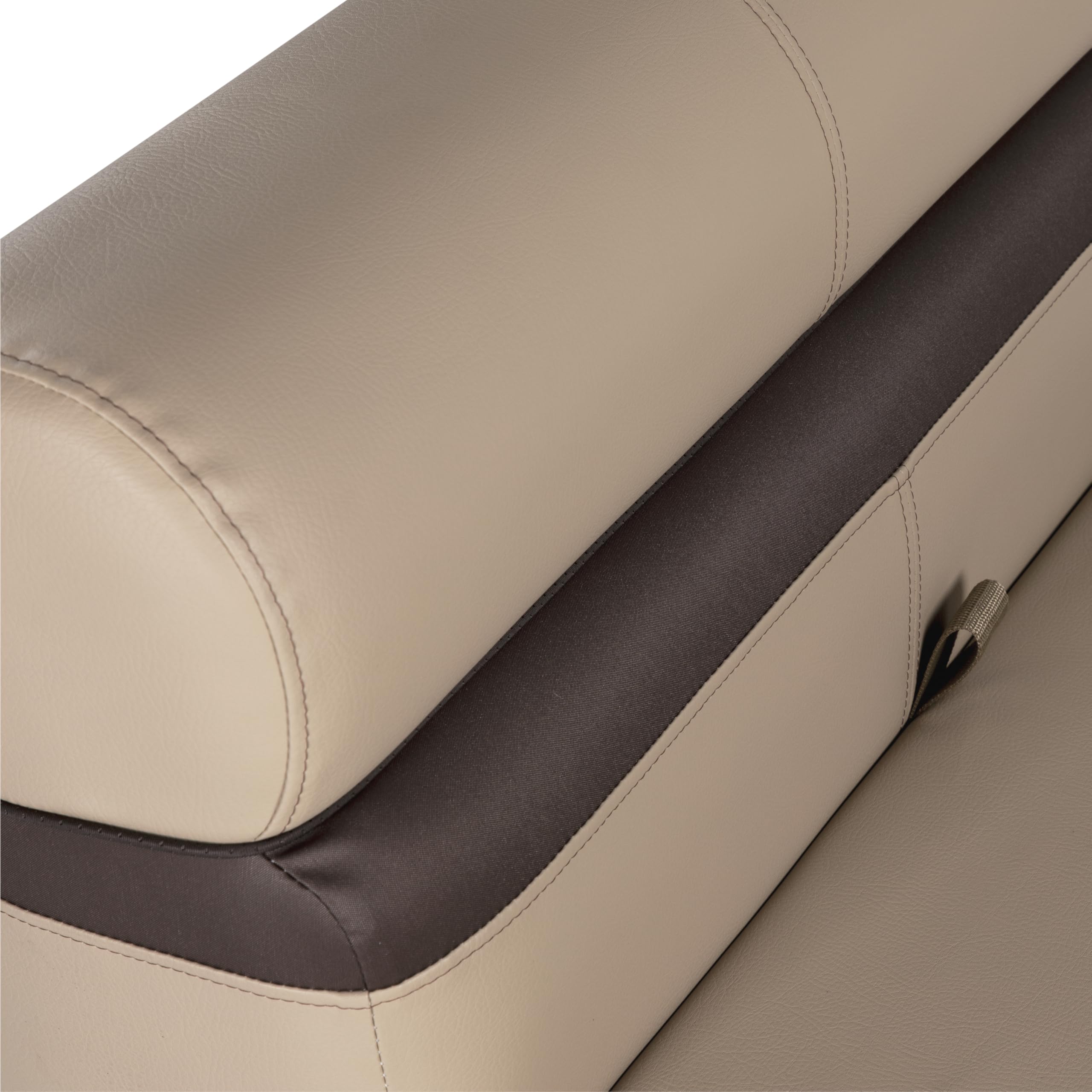 Rockport Series Lippert 30" Straight Pontoon Bench Seat, Measures 30" L x 26" W x 30" H, Marine-Grade Vinyl, High-Density Foam, Easy Installation, Fits Most Pontoons, Sand – 20221094073
