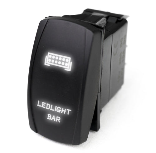Rocker LED Switch w/White LED Radiance