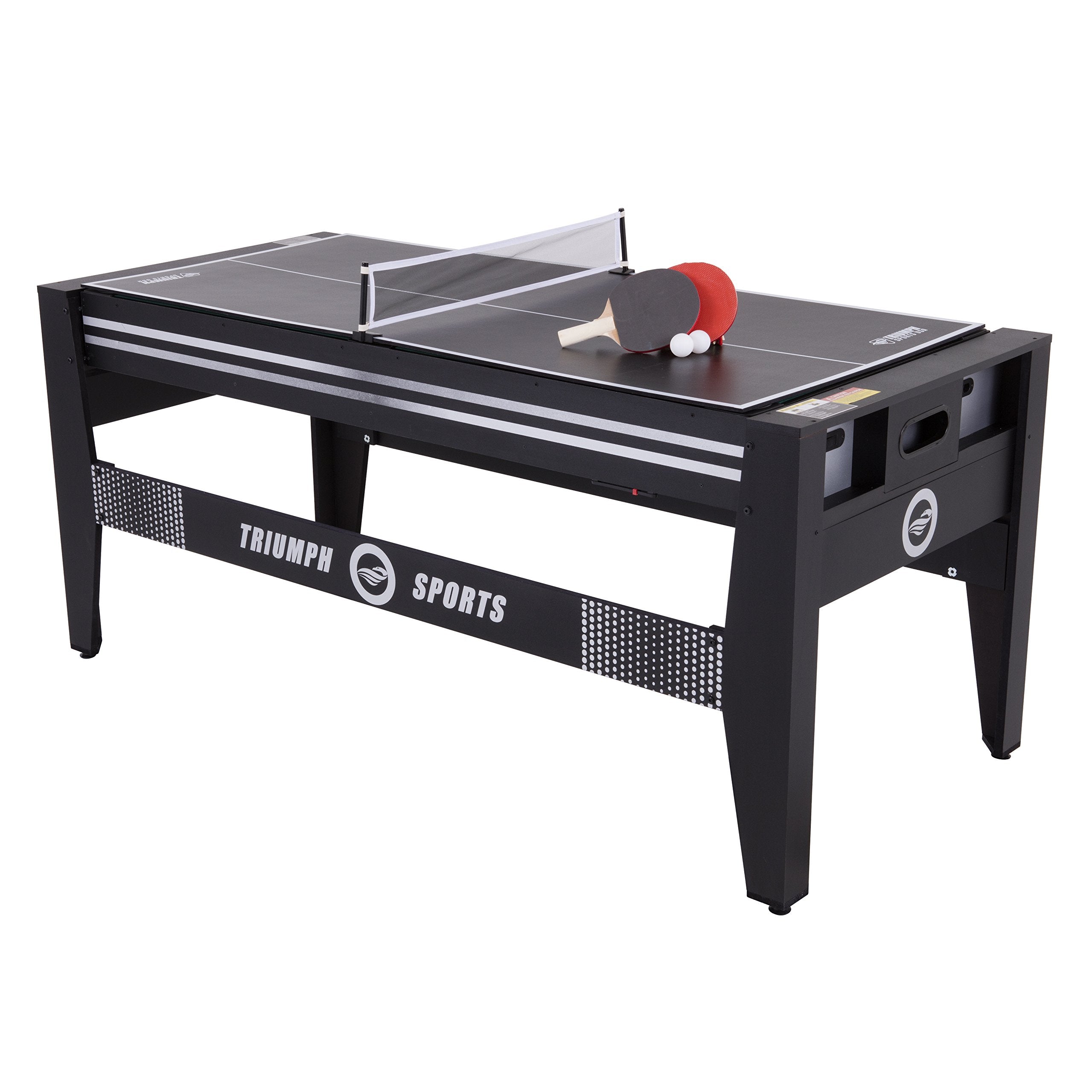 4-in-1 Triumph USA Swivel Table, 72", Black