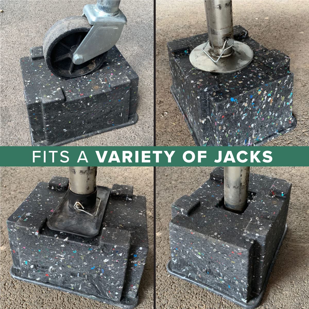 Heavy Duty OX BLOX Trailer Jack Block - Made in USA - 10,000 lbs. Capacity - Super Strong and Durable - 100% Recycled Plastic RV Jack Blocks - Trailers & Camper Essentials