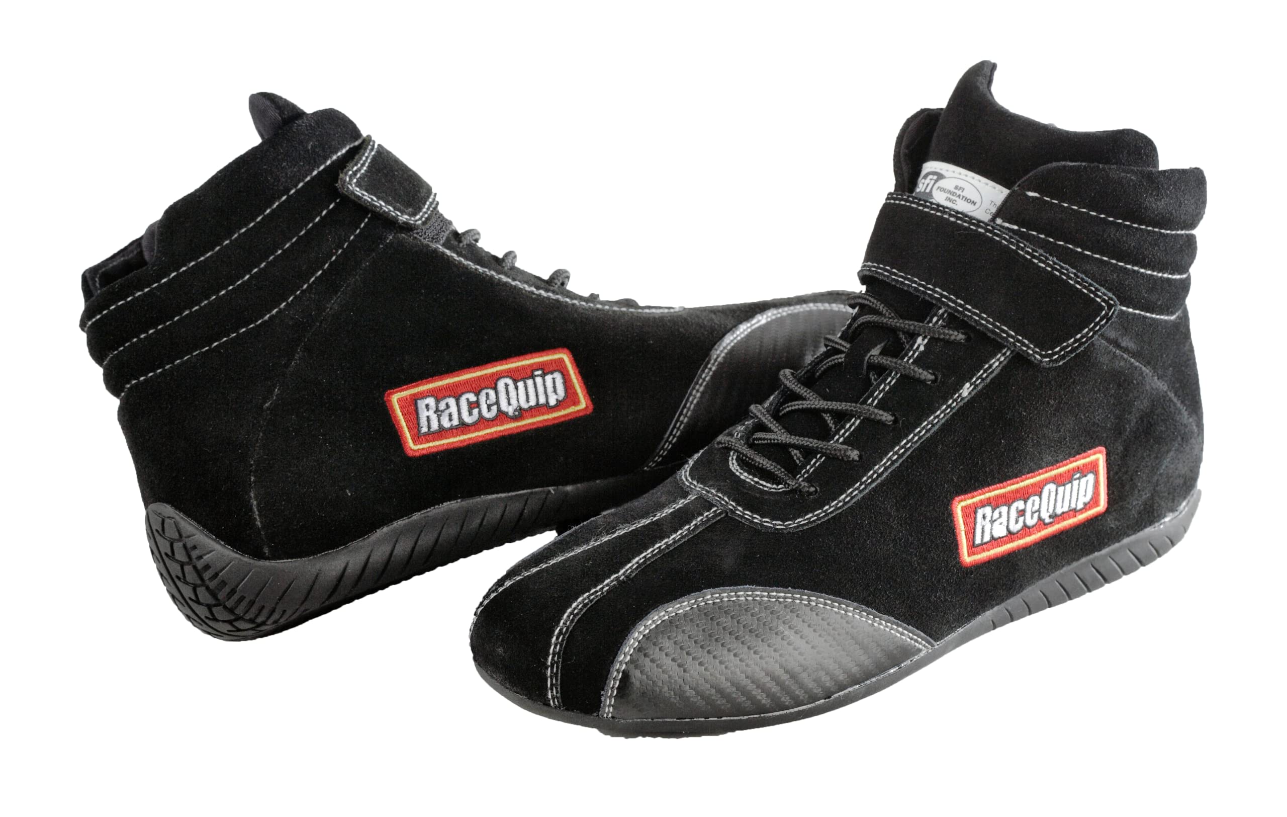 30500110RQP RaceQuip® Euro Carbon L Driving Shoes SFI 3.3/5 Black Size 11