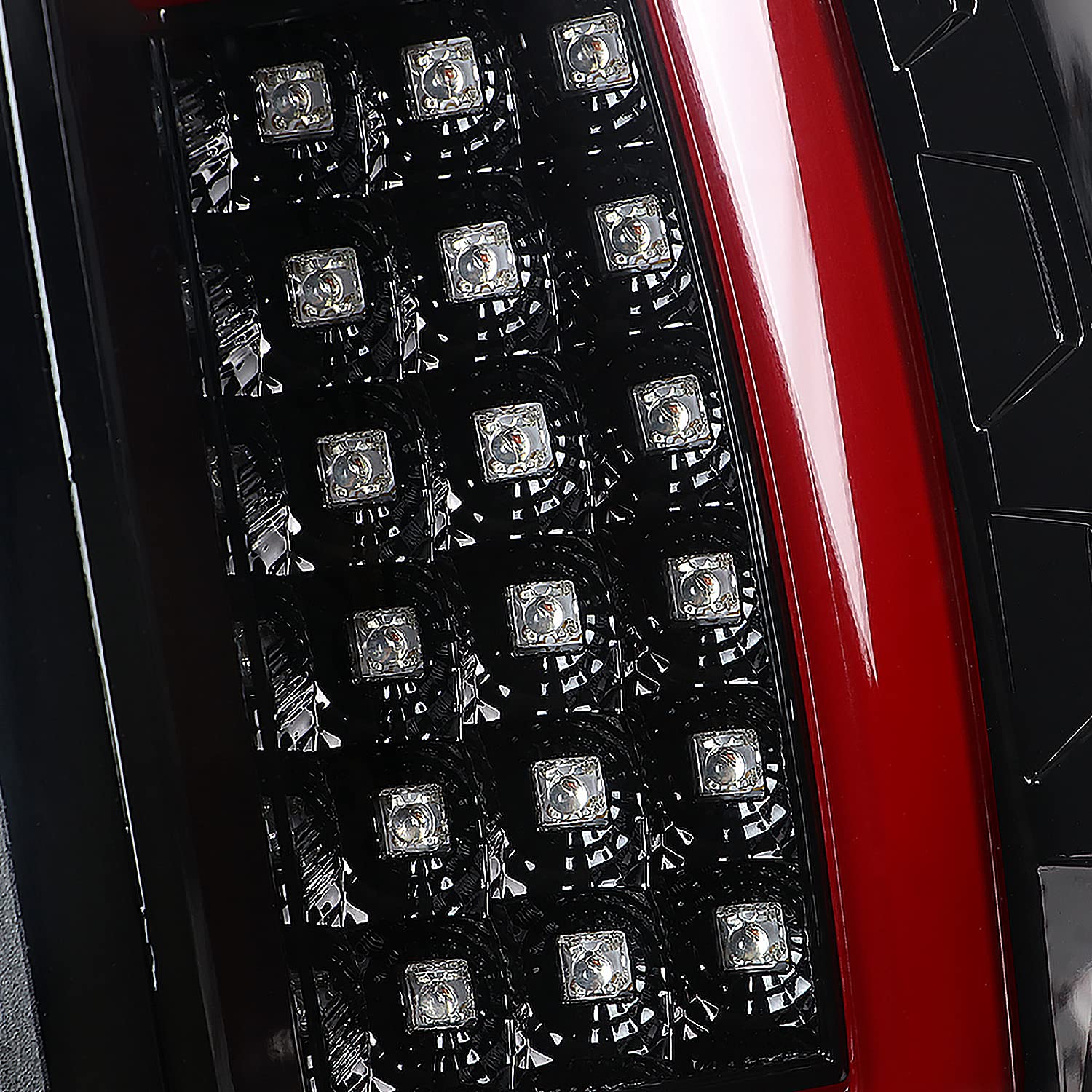Jet Black LED Tail Lights SPEC-D TUNING Compatible with 2007-2008 Dodge Ram 1500, 2007-2009 Dodge Ram 2500/3500, Left + Right Pair Assembly