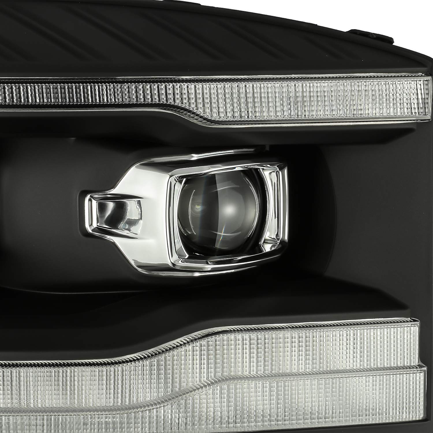 PRO-Series AlphaRex 06-08 Dodge Ram 1500HD Projector Headlights Plank Style Black w/Seq Signal/DRL