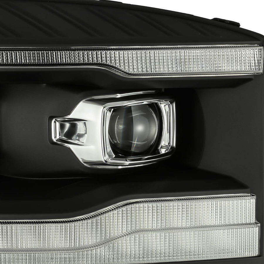 PRO-Series AlphaRex 06-08 Dodge Ram 1500HD Projector Headlights Plank Style Black w/Seq Signal/DRL