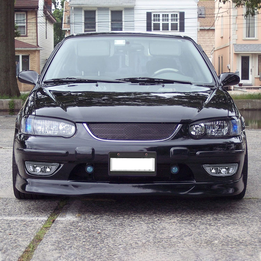 Fog Lights SPEC-D TUNING Chrome + H3 Bulbs Compatible with 2001-2002 Toyota Corolla, L+R Pair Assembly