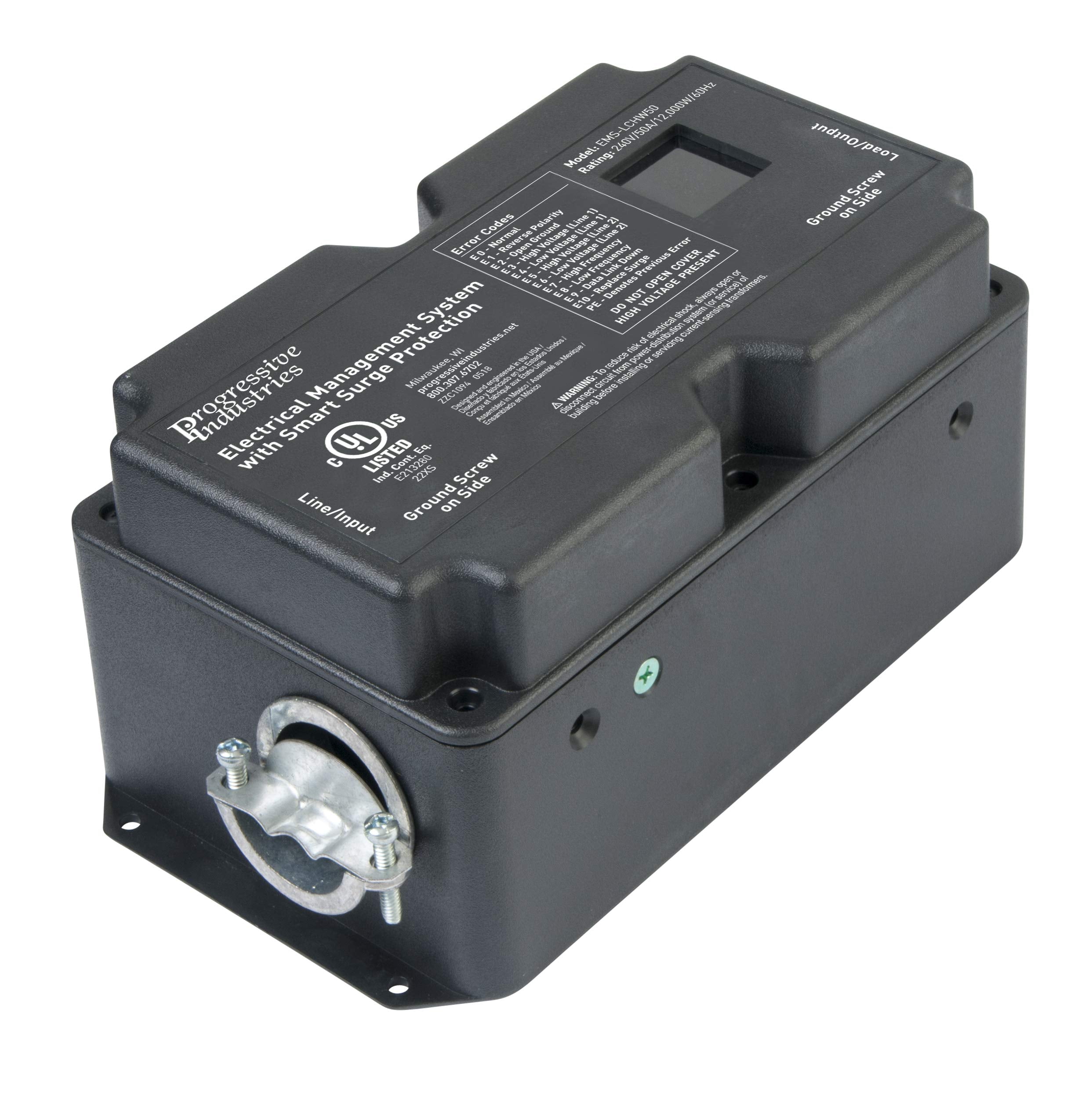 Heavy Duty Progressive Industries EMS-LCHW50 RV Surge Protector, Black, 50 Amp