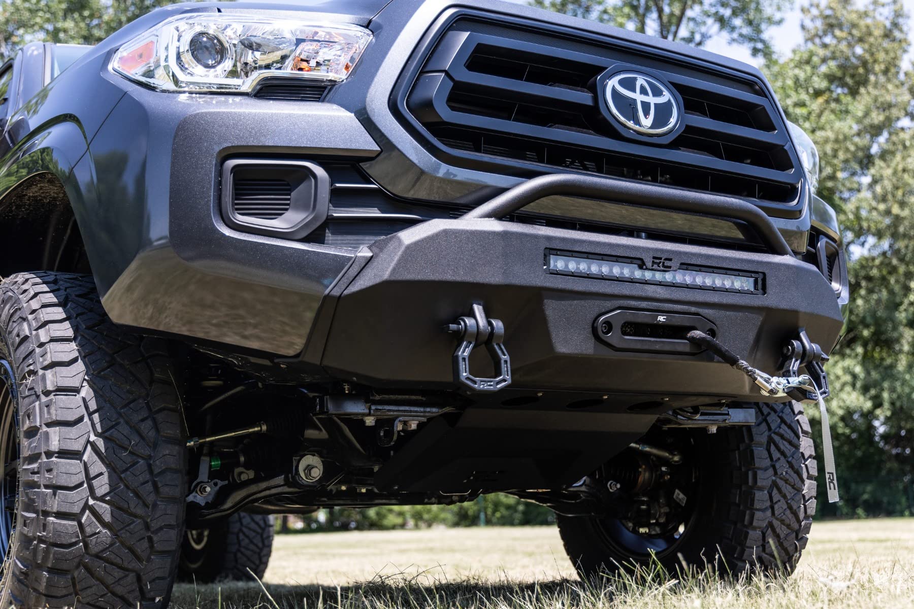Rough Country LED Front Bumper DRL w/Black Series for 16-23 Tacoma - 10724