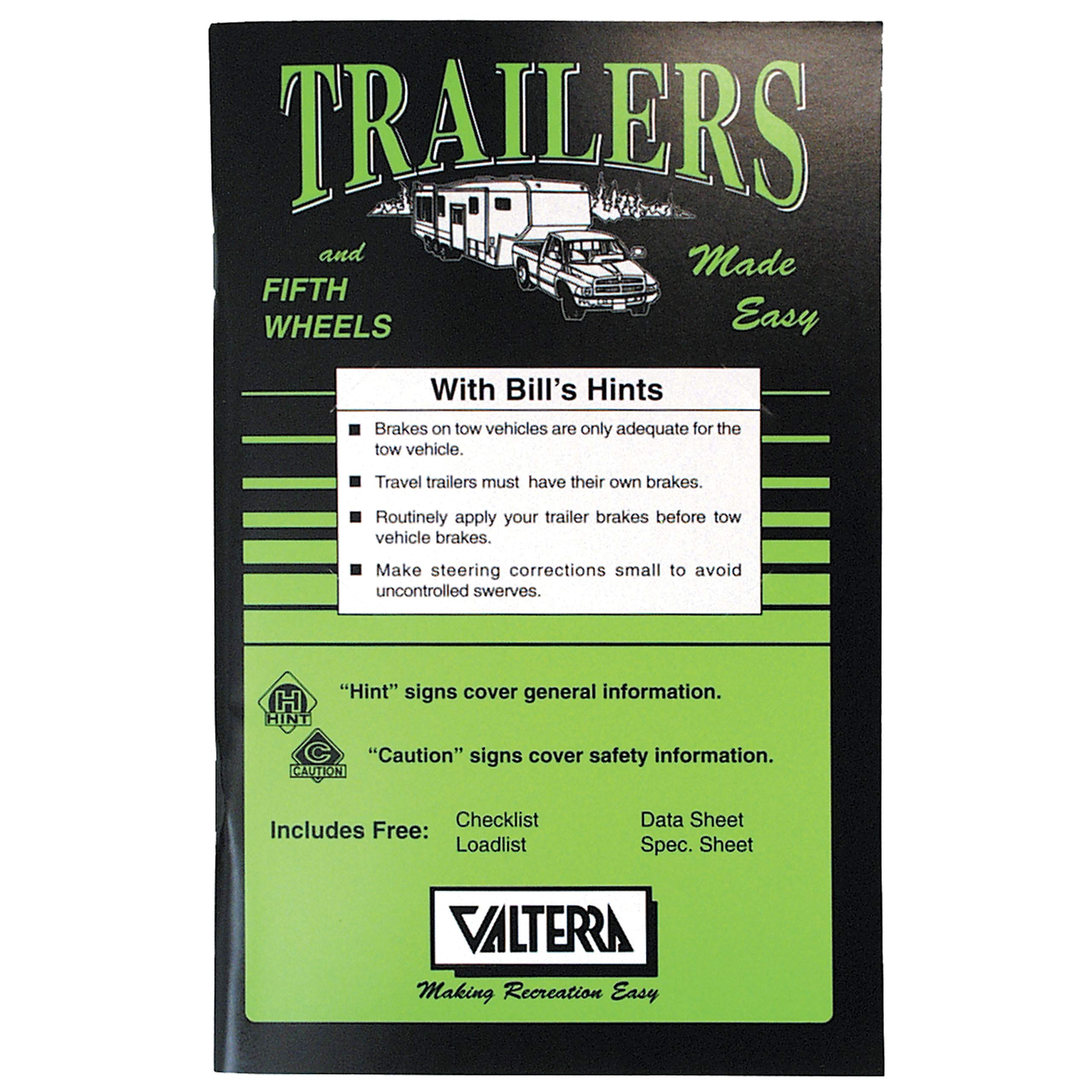 Valterra Bill's Hints A02-2000: Trailers and Fifth Wheels Made Easy