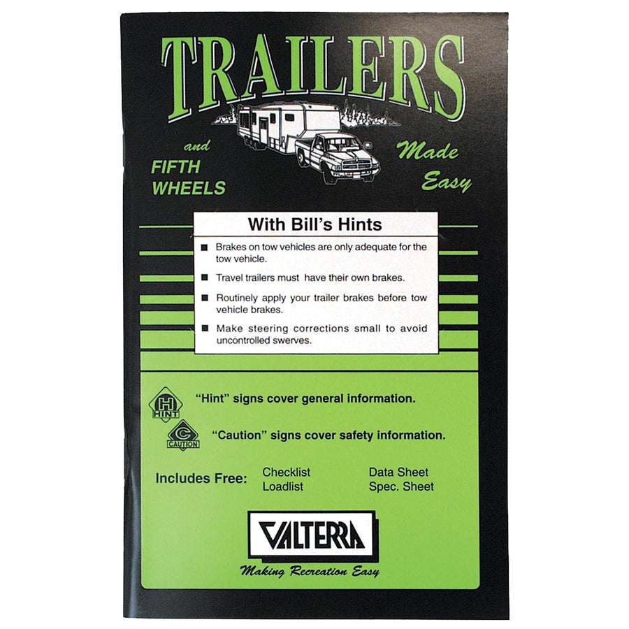 Valterra Bill's Hints A02-2000: Trailers and Fifth Wheels Made Easy