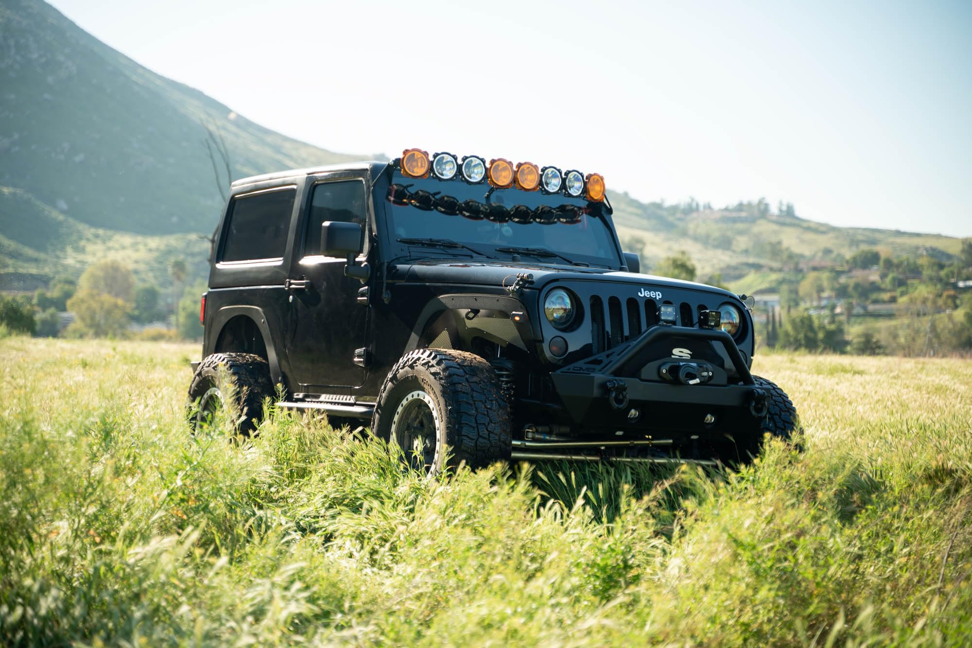Fender Flare Deletes DV8 Offroad for 2007-2018 Jeep Wrangler JK | Offers Max Tire Clearance for Articulation | Included Plug & Play Amber Side Marker Lights | Micro-Texture Black Powder Coat | Steel