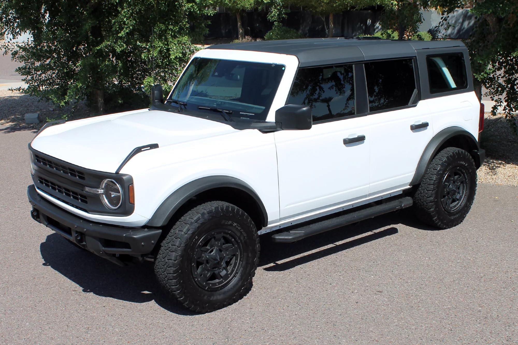 Running Boards Raptor Series Steps 5in Treadsteps Black Aluminum Compatible with 21-26 Bronco 4-Door