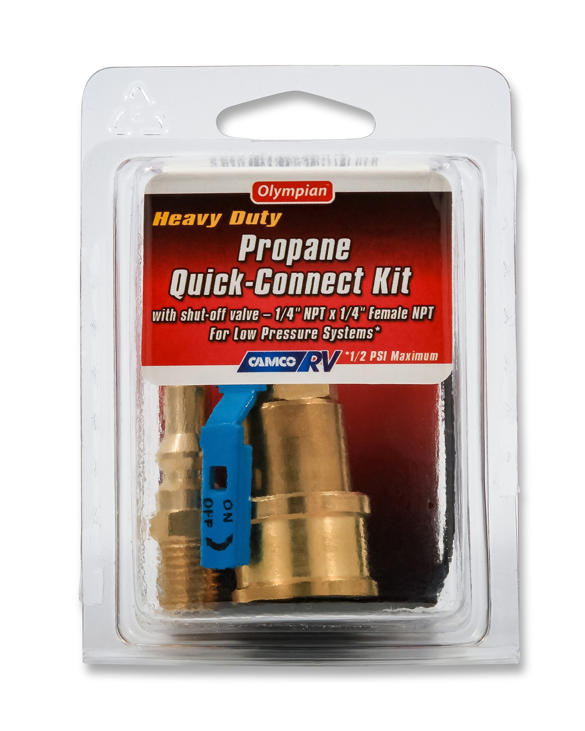 Quick Connect Kit Camco 59853 - Valve & Full Flow Plug