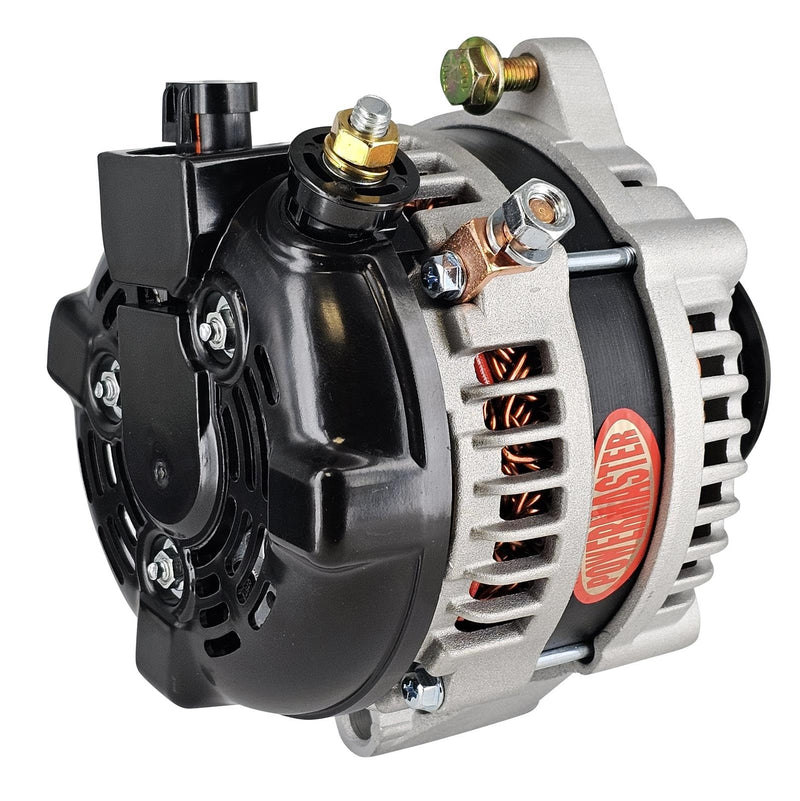 Alt Powermaster GM Natural 180A 6 Grv HPR Straight Mt 6.14" 1-Wire