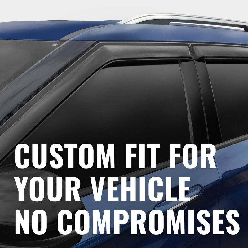 Auto Ventshade Outside Mount Rain Guards [AVS] for 2014 - 2019 Toyota Corolla (Excludes Hatchback) | Window Vent Visors, 4 pcs. - Smoke | 94989