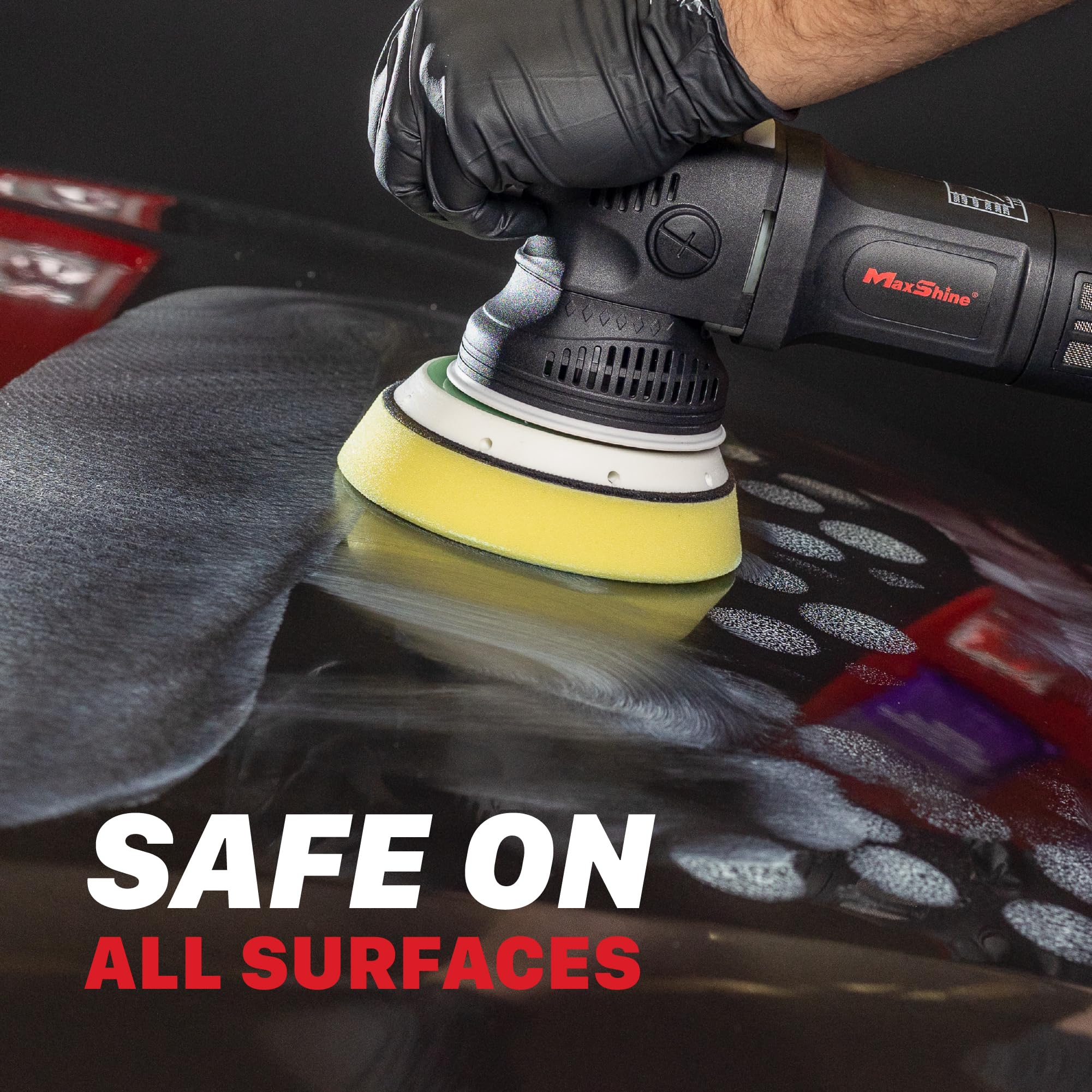 M15 Pro Maxshine Dual Action Polisher | 15mm Throw, 5” Backing Plate, 1000W Motor | Variable Speed, Ergonomic Grip, Low Vibration | Auto, Boat & Marine Detailing Buffer for Paint Correction