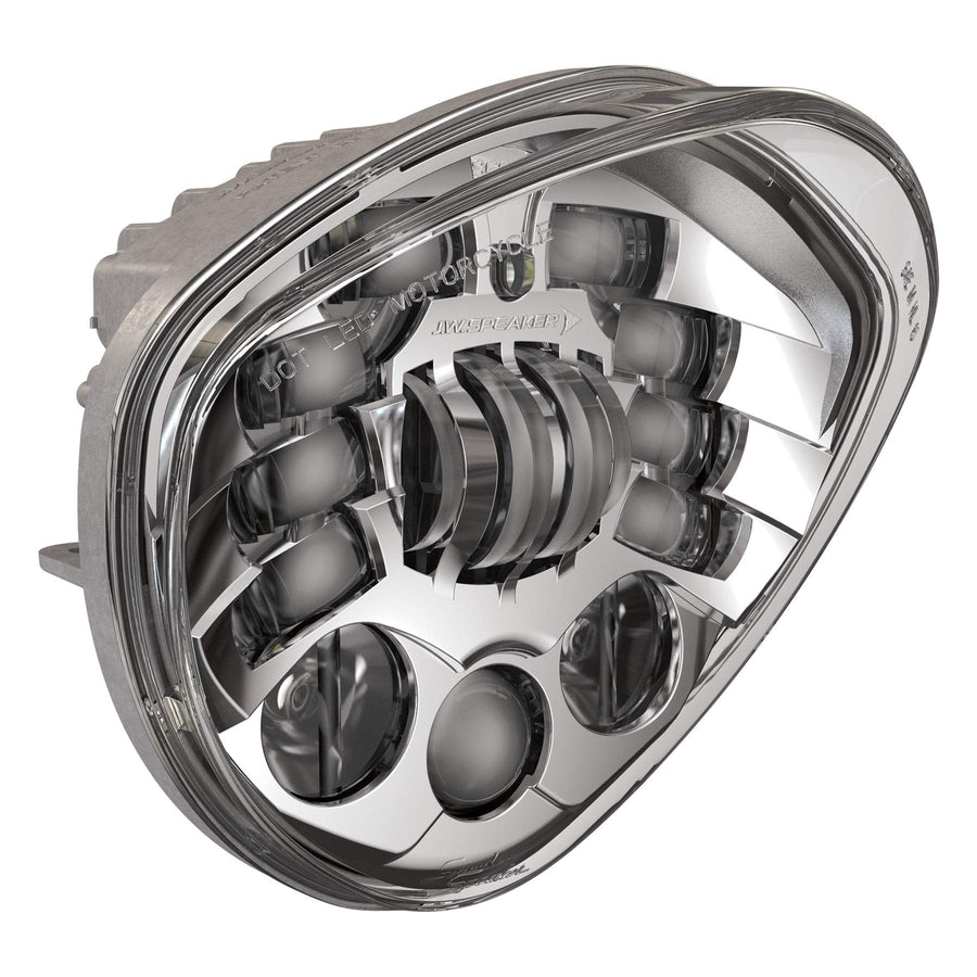 J.W. Speaker Model 8695 0555161 LED Diamond Adaptive Headlight with Chrome Inner Bezel, 1 Pack