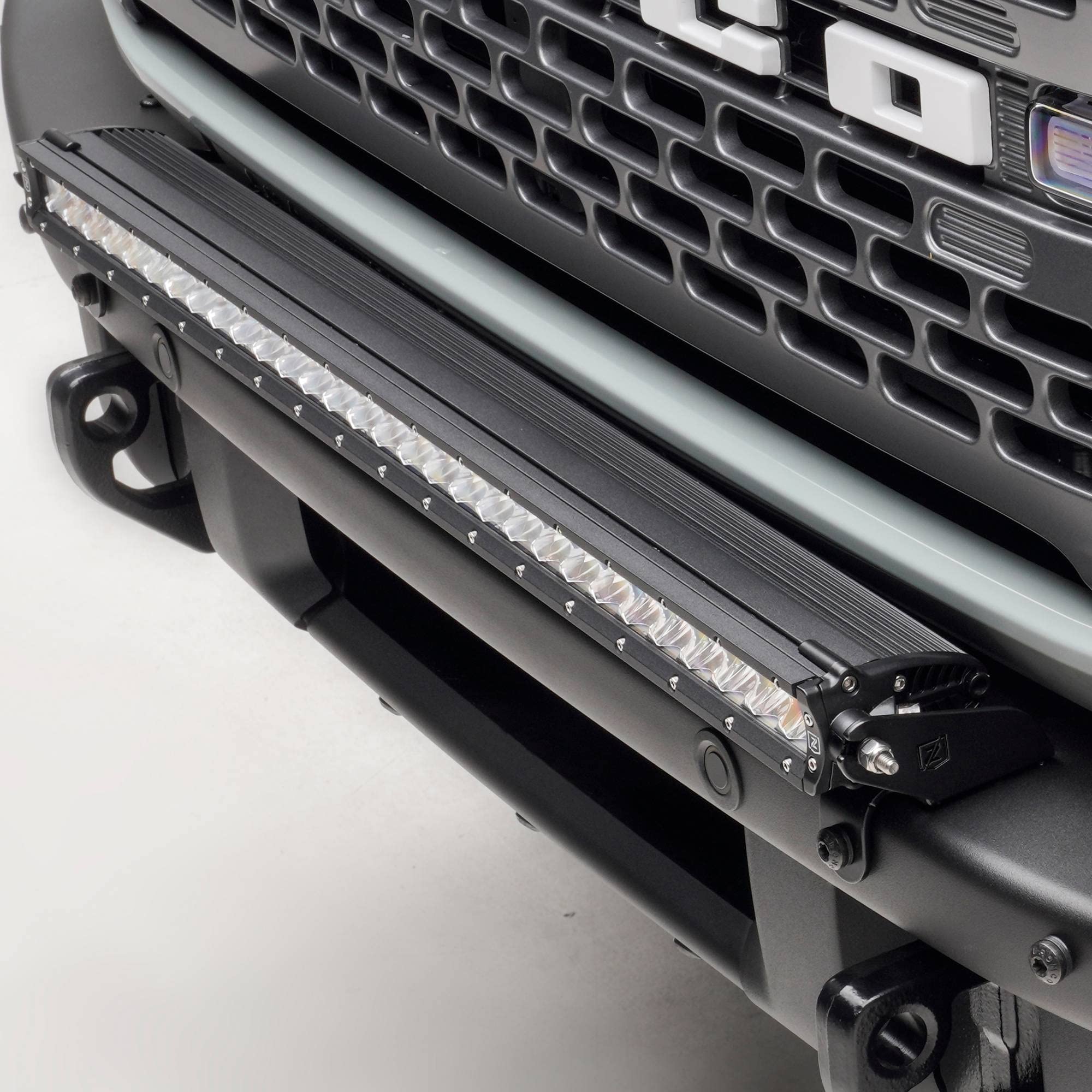 ZROADZ Top Front Bumper LED Kit, Black, Mild Steel, Bolt-on, no drilling required, Includes (1) 30 Inch LED Straight Single Row Light Bar and Universal Wiring Harness