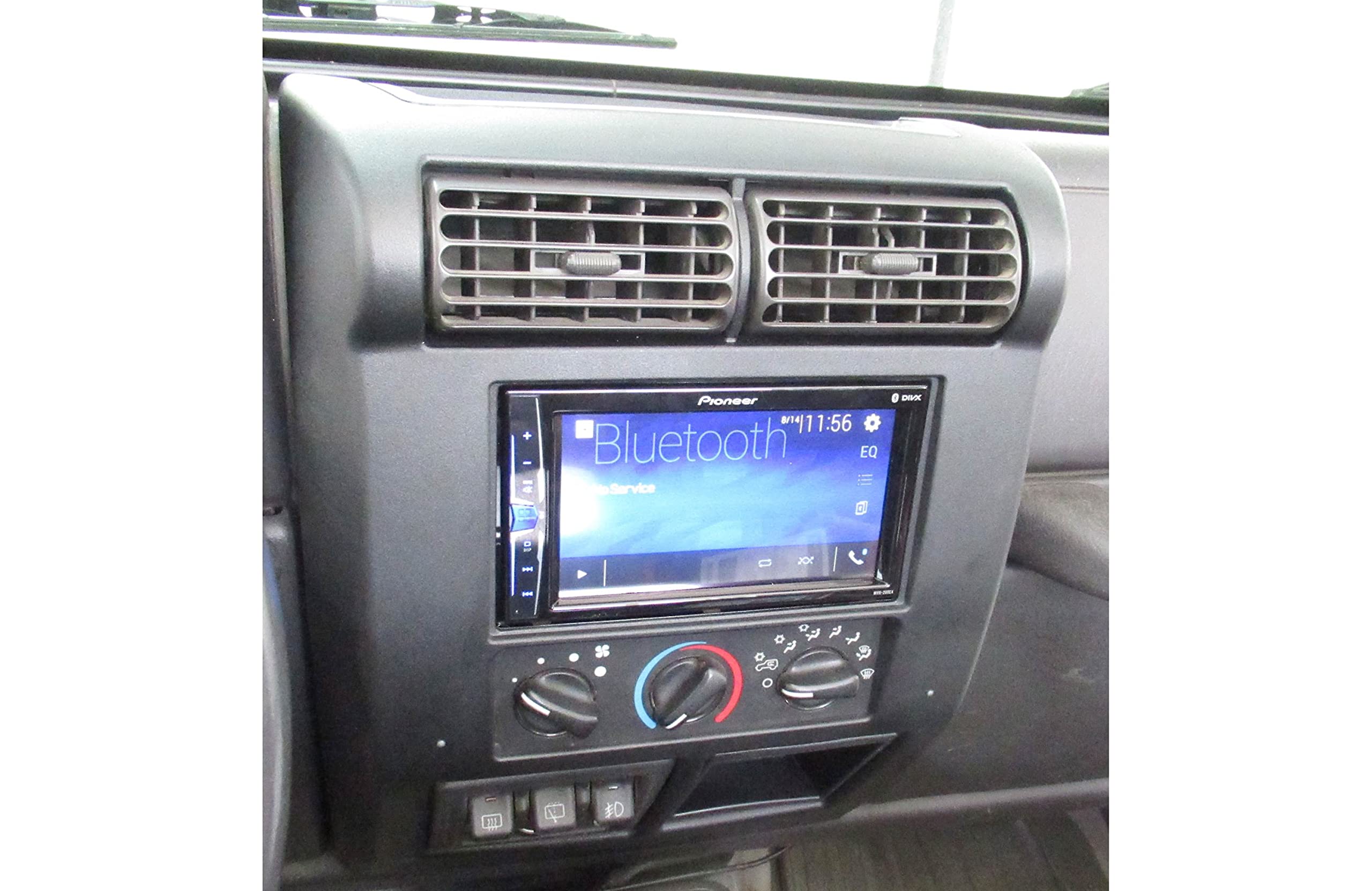 Metra 95-6549 DDIN in-Dash Install Kit 1997-2002 Jeep Wrangler