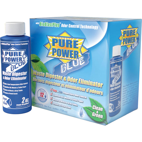 Waste Digester and Odor Eliminator Valterra V23017 'Pure Power Blue' - 4 oz. Bottle, (Pack of 6)