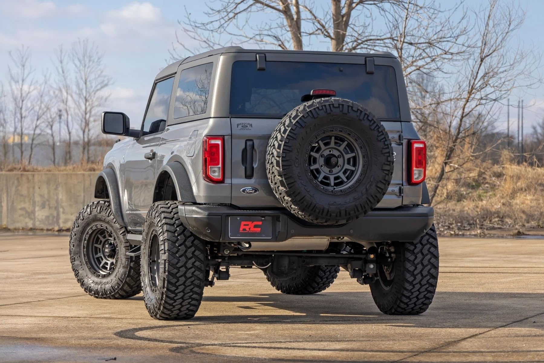 Rough Country Aluminum SRL2 Side Steps for Ford Bronco (2021-2025) 2-Door - Modular Running Boards with Adjustable Step Placement