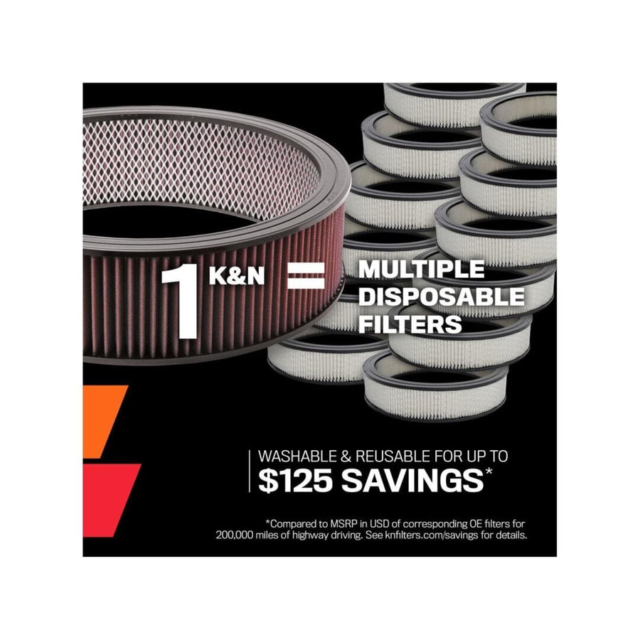 K&N Engine Air Filter: Replacement Car Air Filter, Washable, Clean Every 75,000 Miles: Compatible with Select 1968-1993 CHEVROLET/PONTIAC/BUICK/GMC (See Description for select models) E-1450
