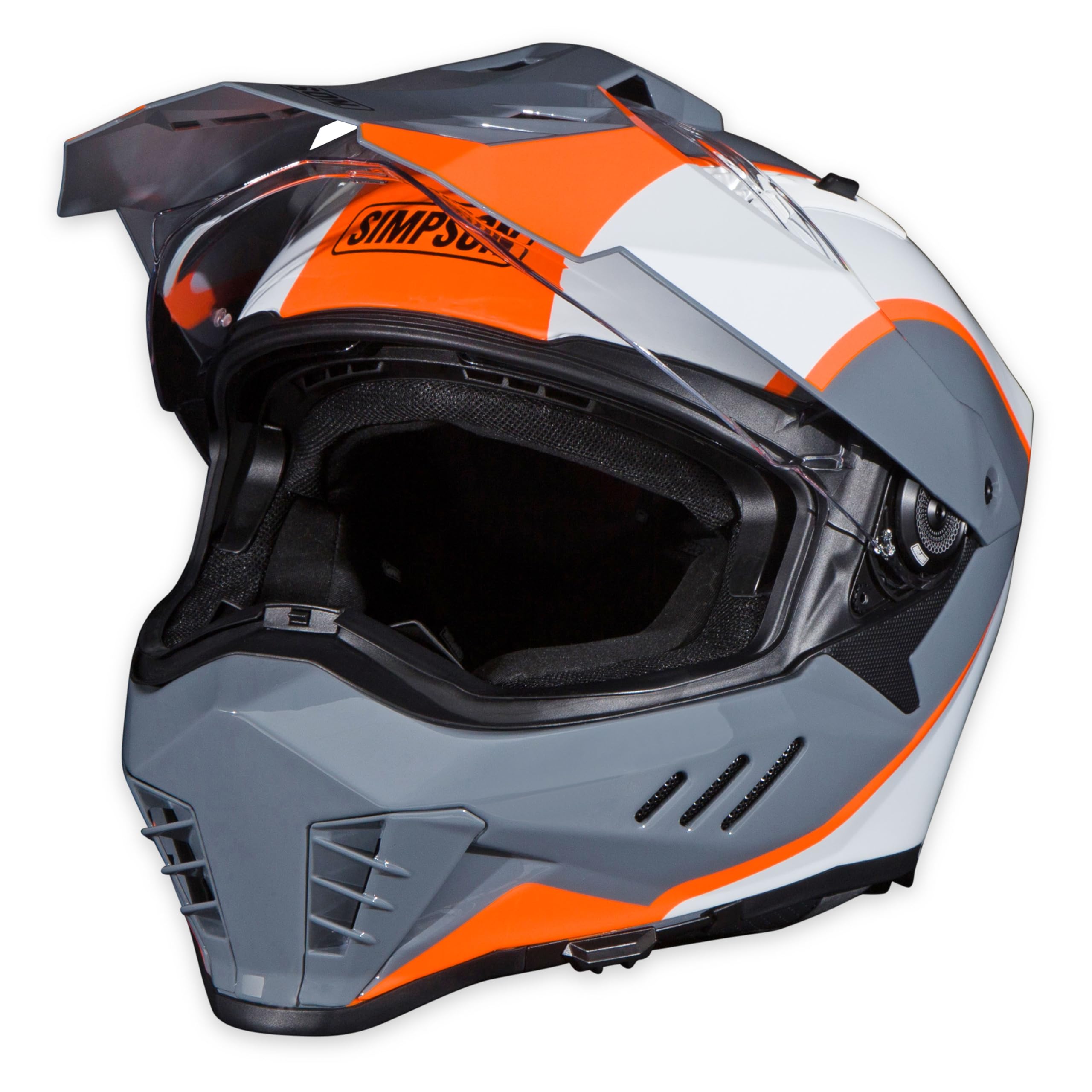 Simpson Bandit Xcursion Motorcycle Helmet - BC Orange - 2XL | Off Road Dirt Bike UTV Motocross ATV | Full Face | Removable Peak | Clear Pinlock Anti-Fog Visor Shield | DOT ECE Certified (XBBAOW2X)