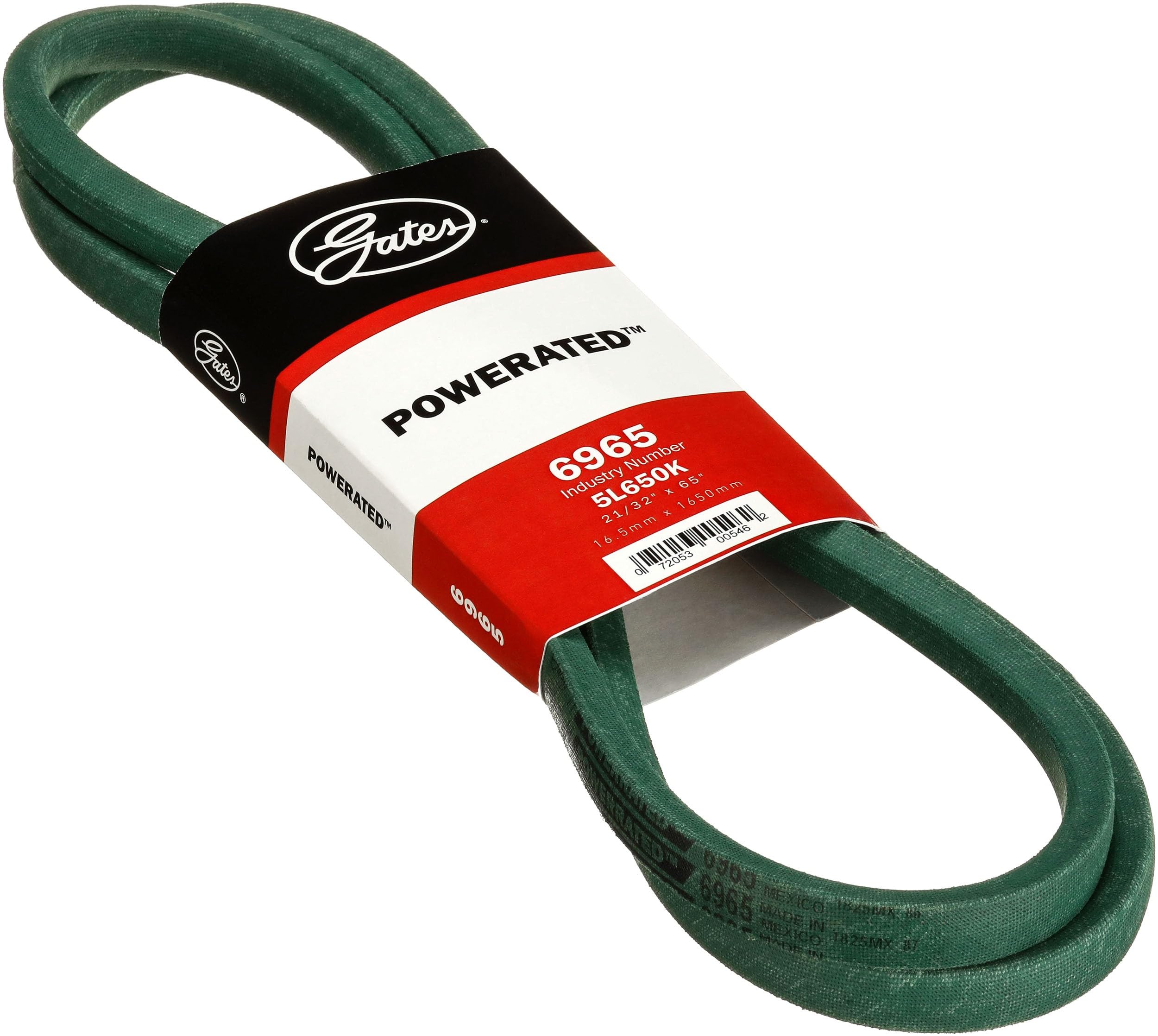 PoweRated Gates 6965 Medium Horse-Power FHP V-Belt, black