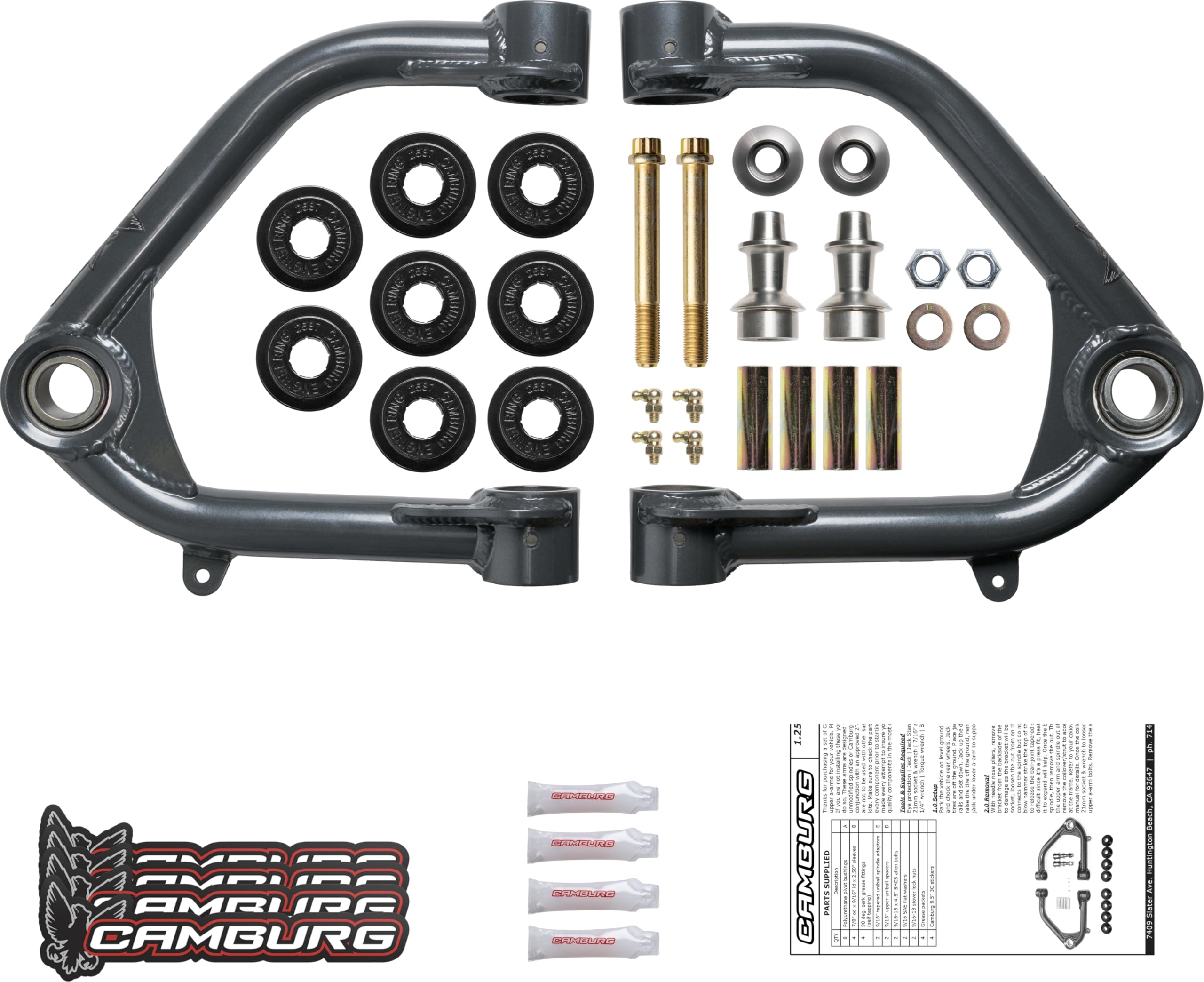 Camburg Front Upper Control Arm Kit CAM-110109 Suspension: Compatible with 2010-2014 Ford F-150 SVT Raptor