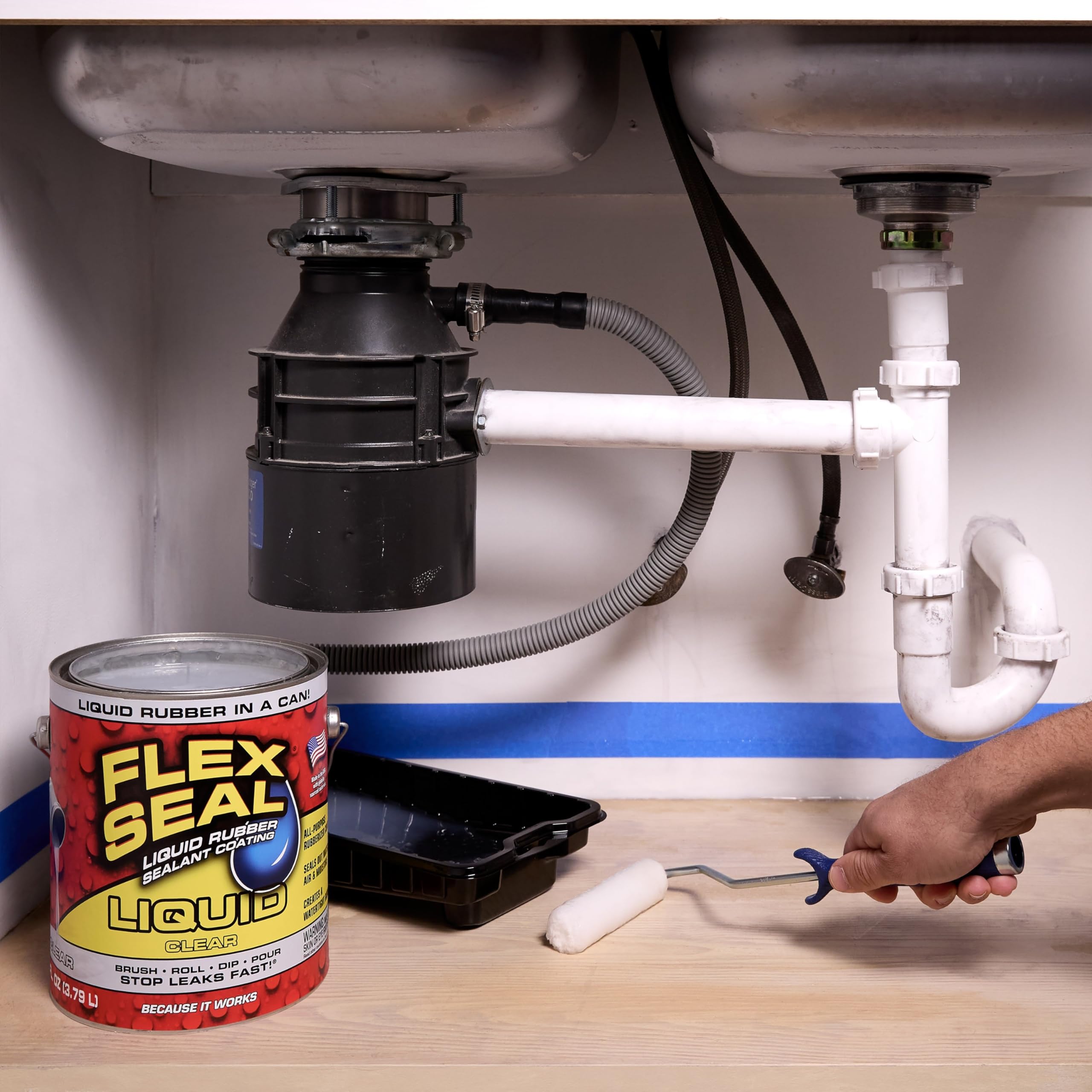 Flex Seal Liquid, Waterproof Rubber Coating Sealant, Flexible, Breathable, and UV Resistant, Roof Repair, Basements, RV, Campers, Trailers, Marine, EPDM, Masonry, Clear, 32 oz
