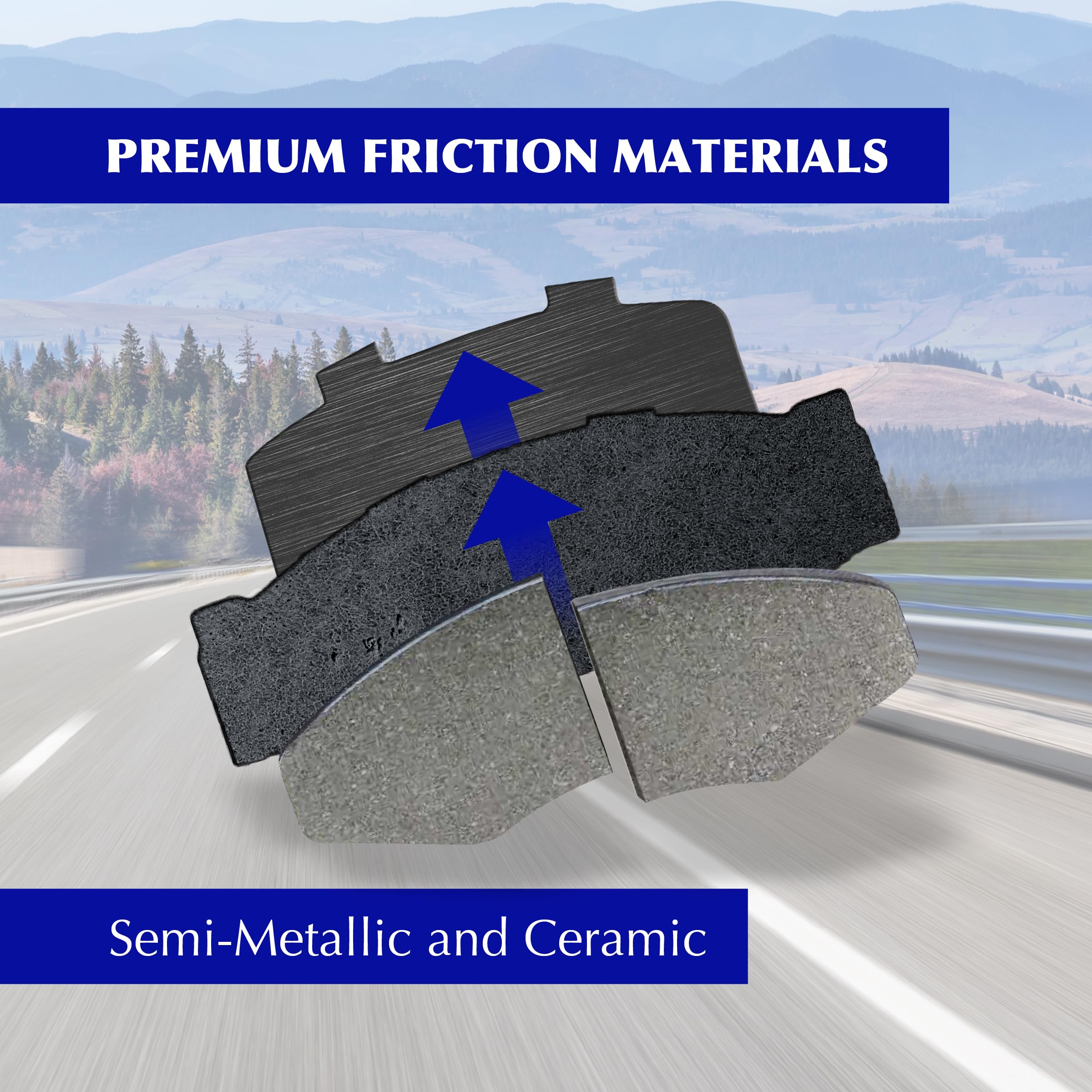Premium Centric 301.07110 Automotive Rear Brake Pads for Select Ford, Lincoln
