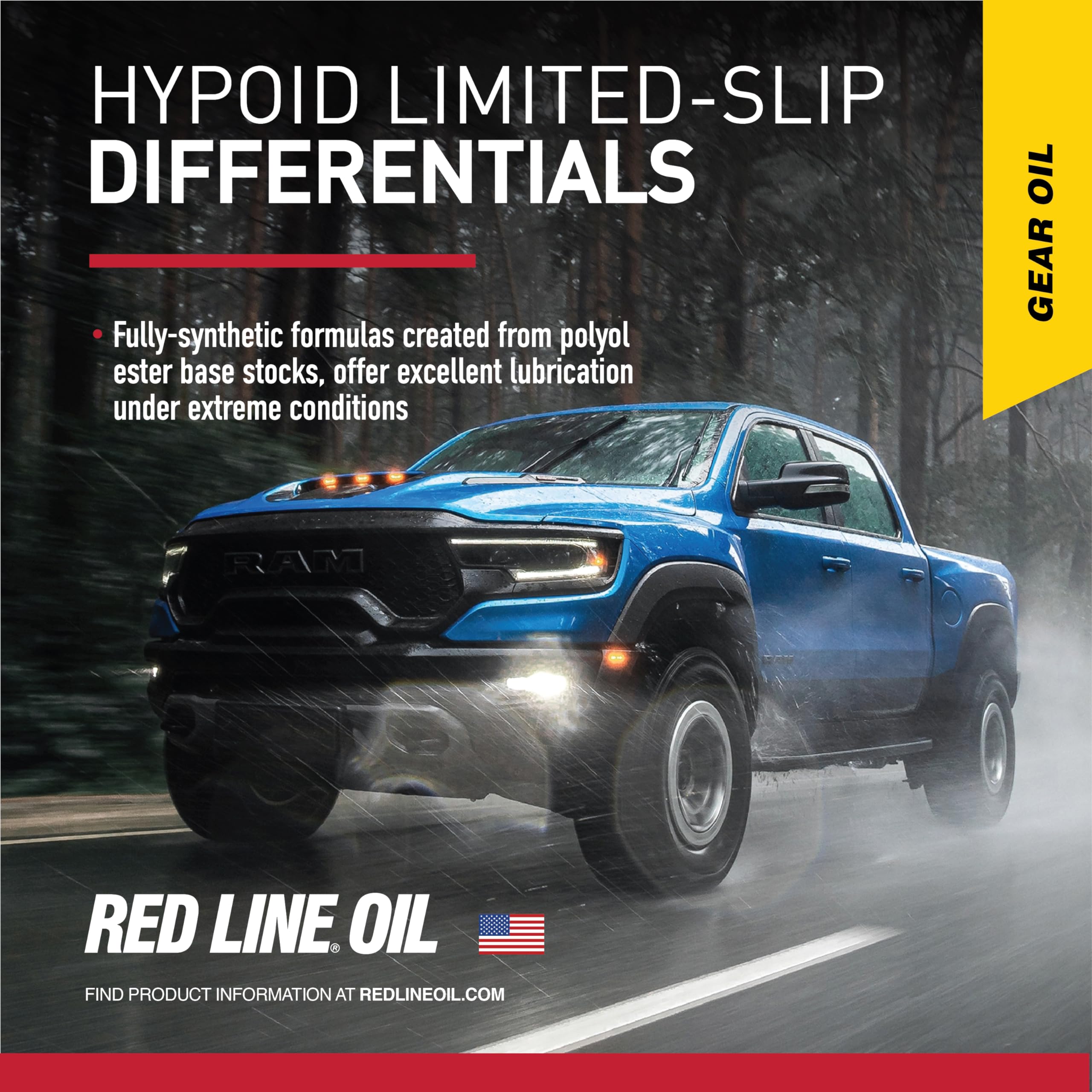 Red Line 80W250 58605 GL-5 Full Synthetic Gear Oil for Hypoid Limited Slip Differentials - 1 Gallon