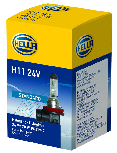 HELLA 24V H11 Standard Halogen Bulb, 70W