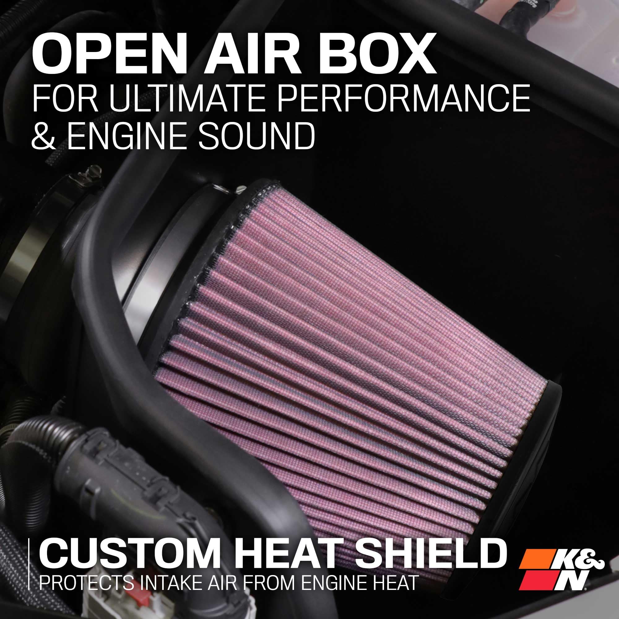 K&N Cold Air Intake System: High-Flow Air Filter, Towing & Increase Performance: Compatible with 2019-2025 Chevy/GMC/Cadillac Silverado 1500, Suburban, Tahoe, Sierra 1500, Yukon, Escalade, 63-3110