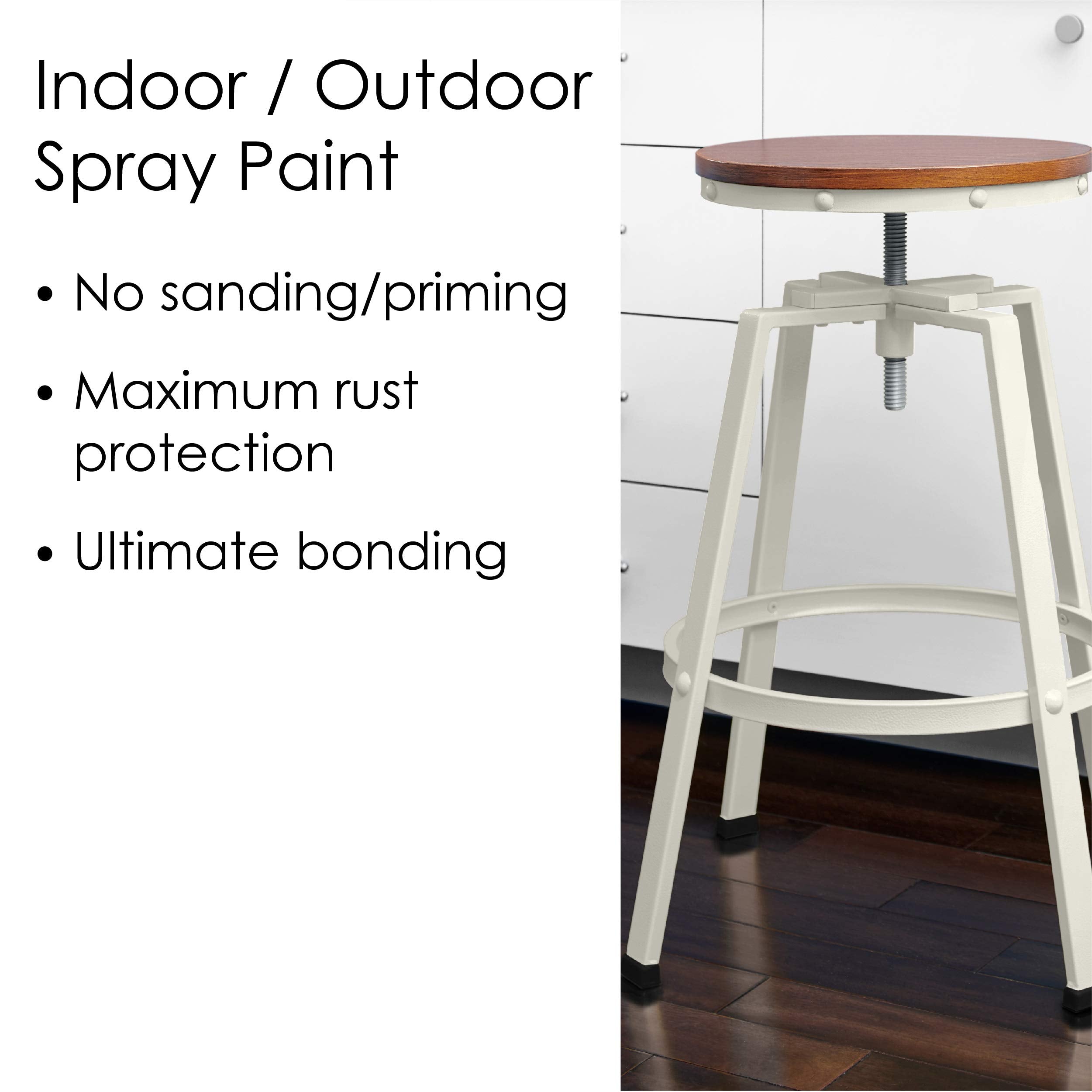 Krylon All-In-One Fusion Adhesive Spray Paint for Indoor/Outdoor Use, 12 oz, Clear