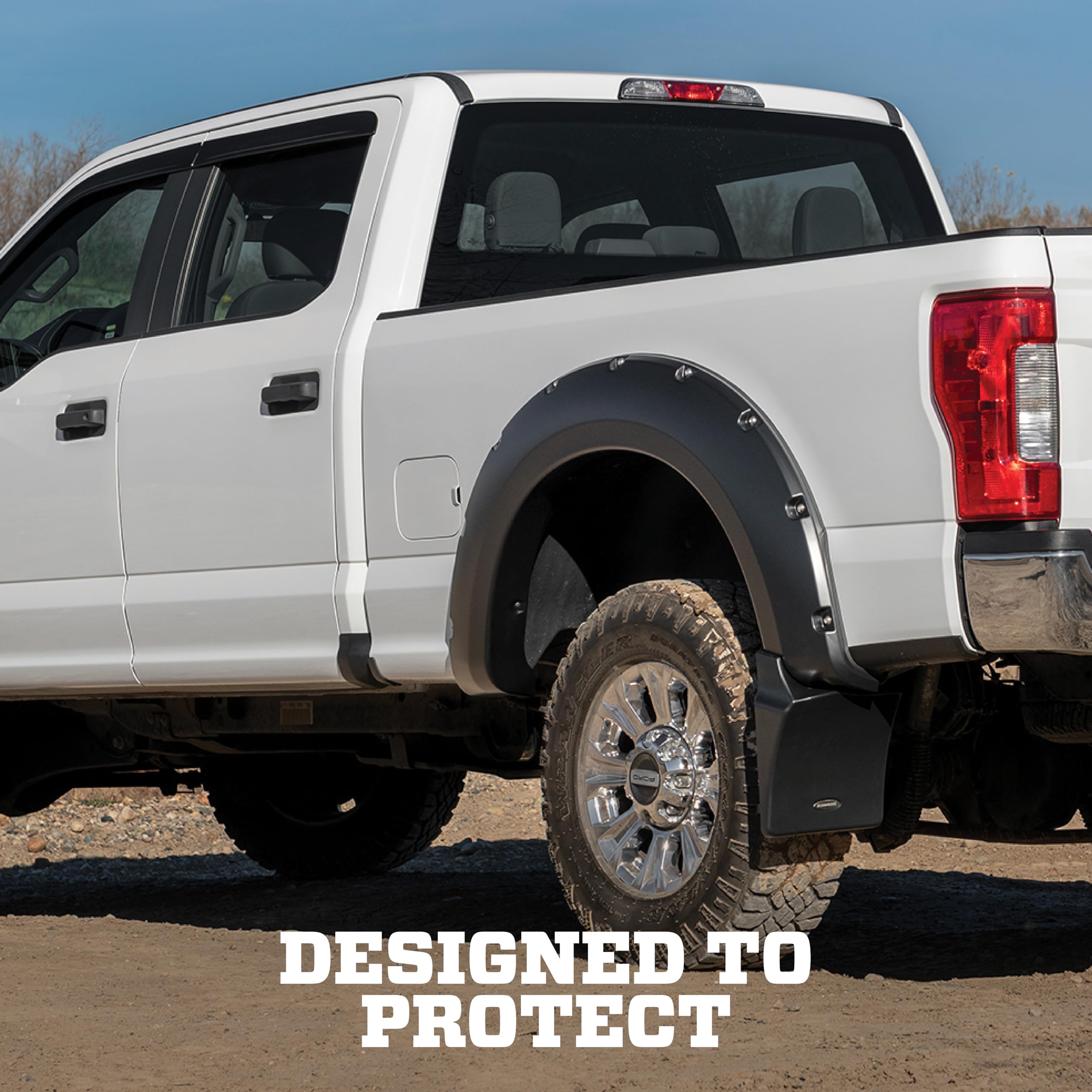 Fender Flares Husky Liners Pocket Style | Fits 2014-2018 Chevrolet Silverado 1500 | Front & Rear, 4-pc Black - 2804959