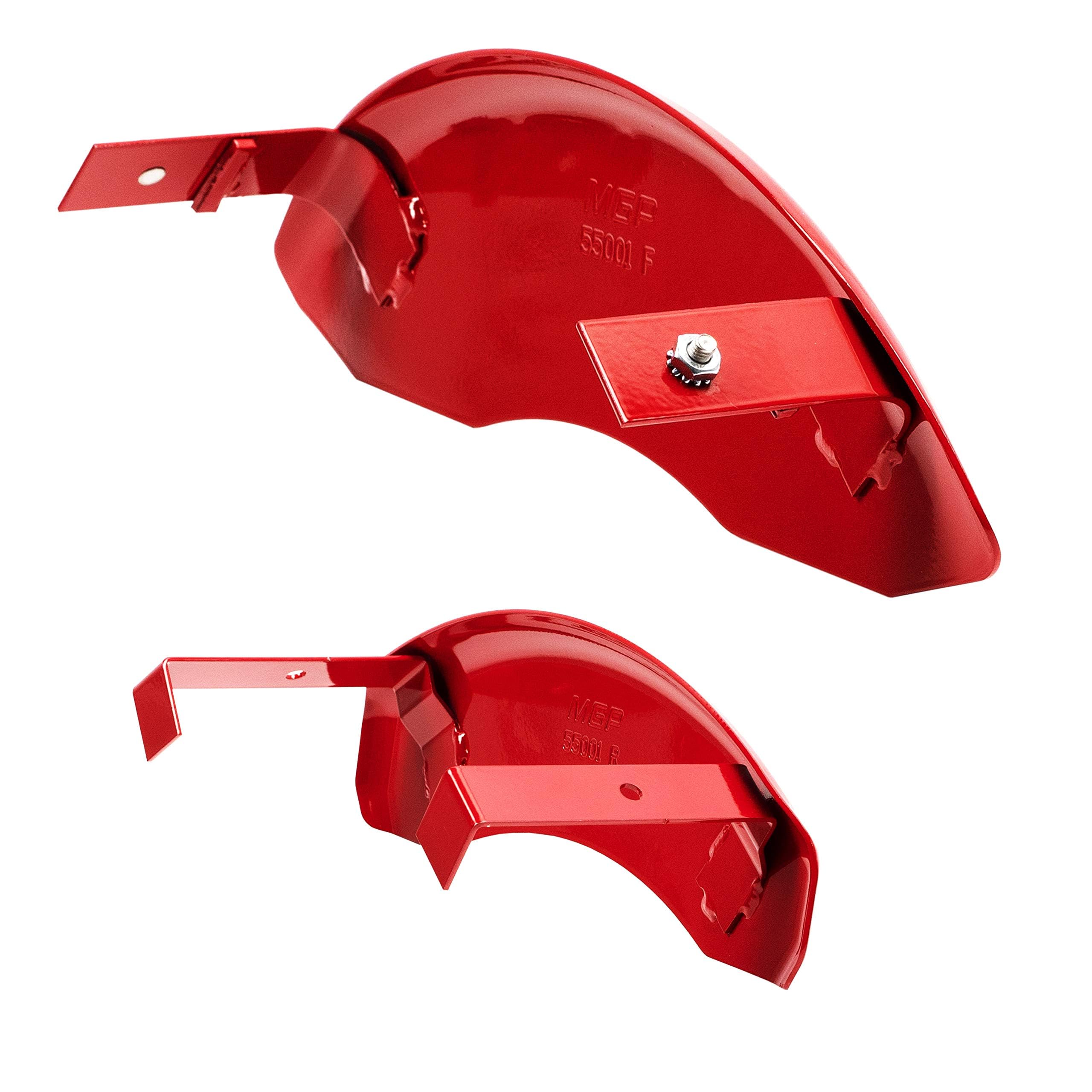 Caliper Covers MGP Compatible with 2011-2018 RAM 1500, 2019-2024 1500 Classic, 2013-23' 1500 Eco Diesel (Fits 18"+ Wheels) Powder-Coated Finish, 4 PCS Front and Rear (Red - RAM Engraving)