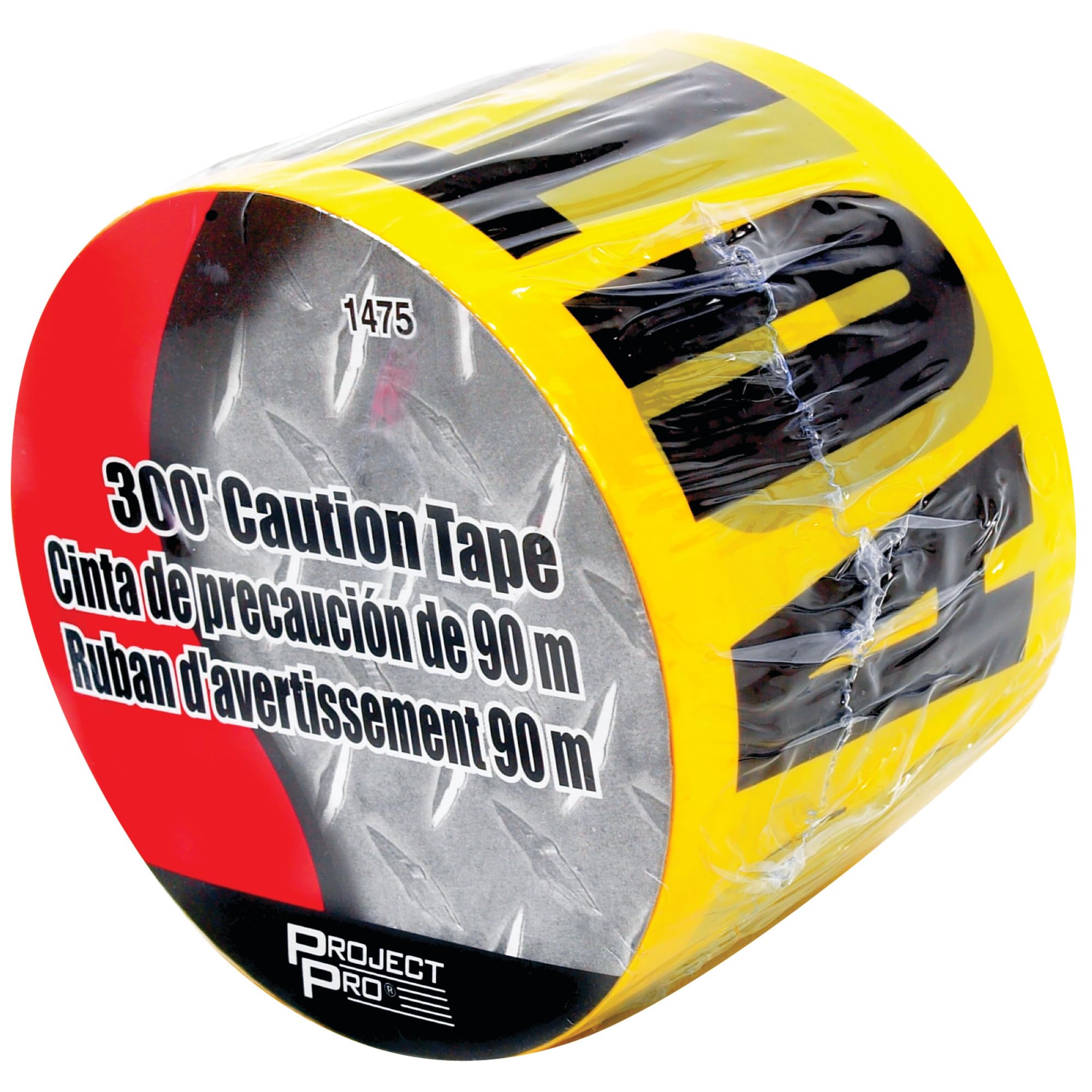 Bright Yellow Performance Tool 1475 Caution Tape for Clearly Marking Off-Limits Areas and Guiding People in Crowded Spaces