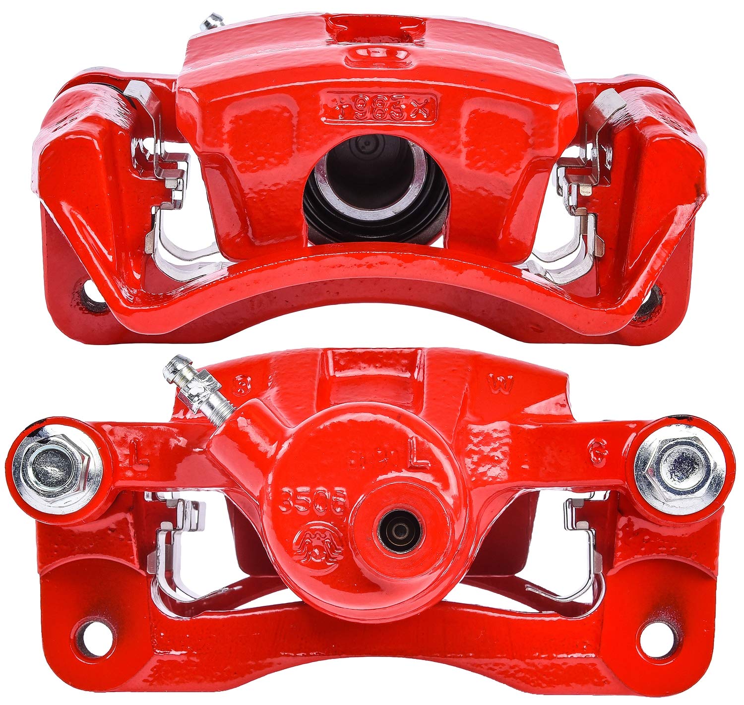 Power Stop S1692 Performance Caliper Red Powder-Coated For Chrysler Sebring, Dodge Avenger, Dodge Stratus, Eagle Talon, Mitsubishi Eclipse, Mitsubishi Galant, Mitsubishi Galant [Model Specific]
