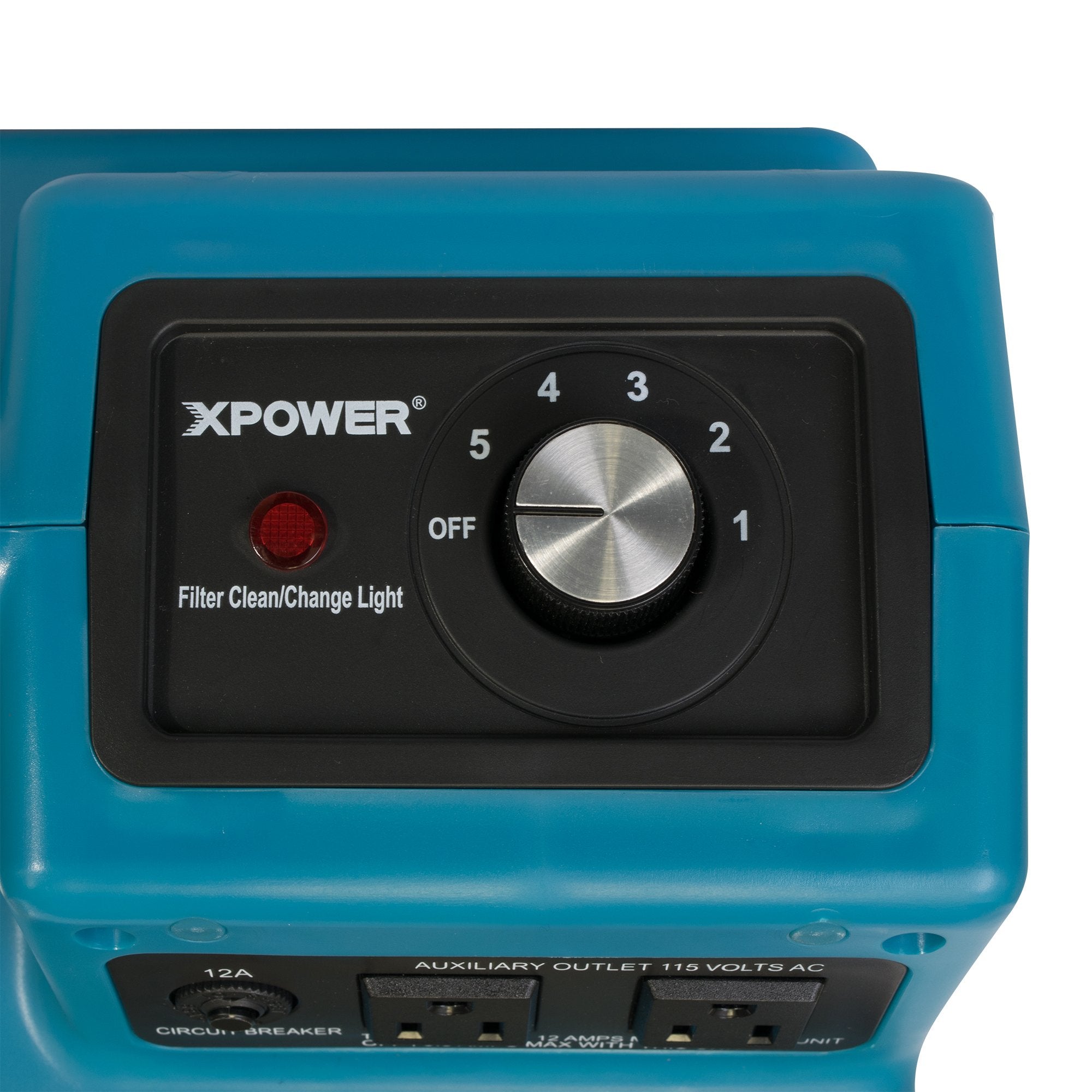XPOWER 1/3HP X-2480A 550 CFM Air Scrubber - Professional 3-Stage HEPA Mini Air Scrubber with built in GFCI Power Outlets