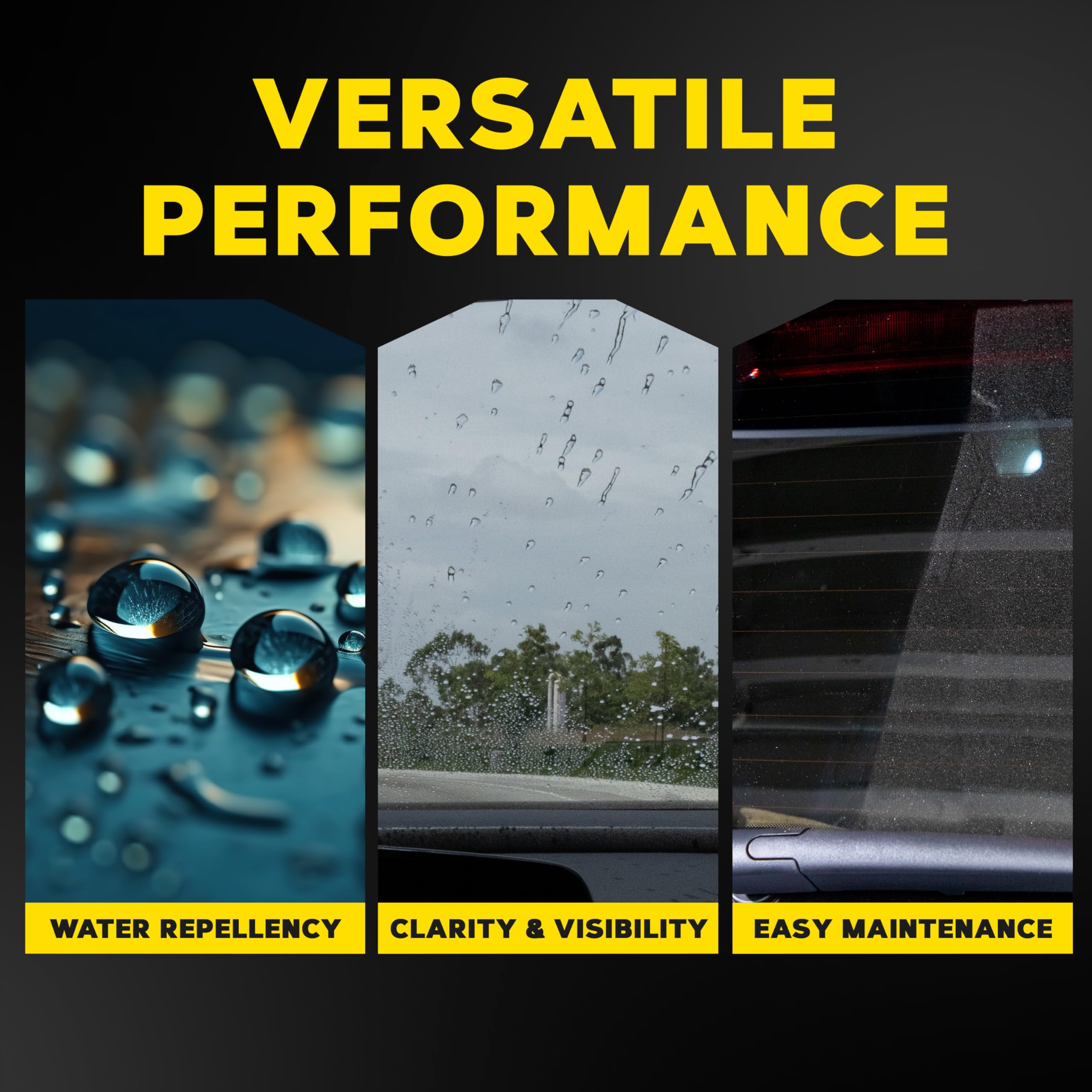 Ultimate Glass Cleaner & Water Repellent Meguiar's - Premium Glass and Window Cleaner for Quick Cleaning with Hydrophobic Technology that Acts as a Rain Repellent Improving Visibility in Rain - 16oz