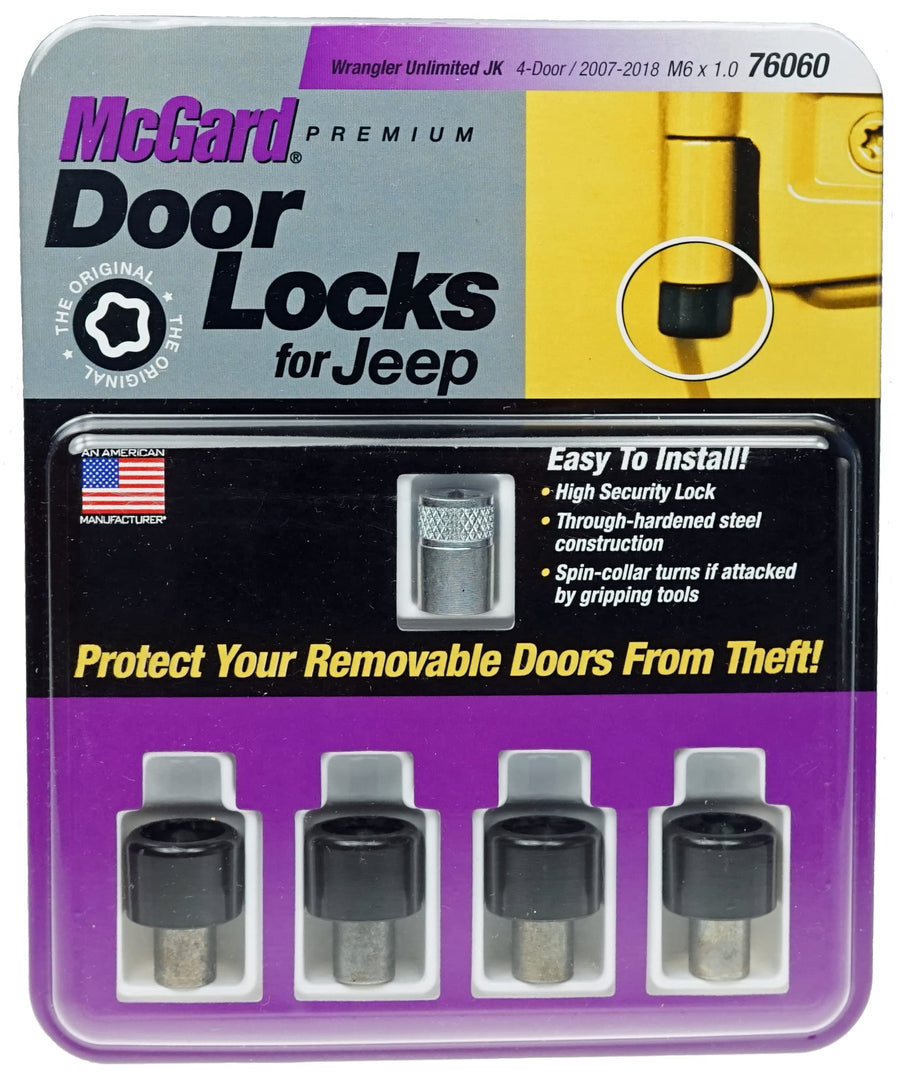 Jeep Wrangler JK Unlimited McGard 76060 Black Door Locks (Set of 4)