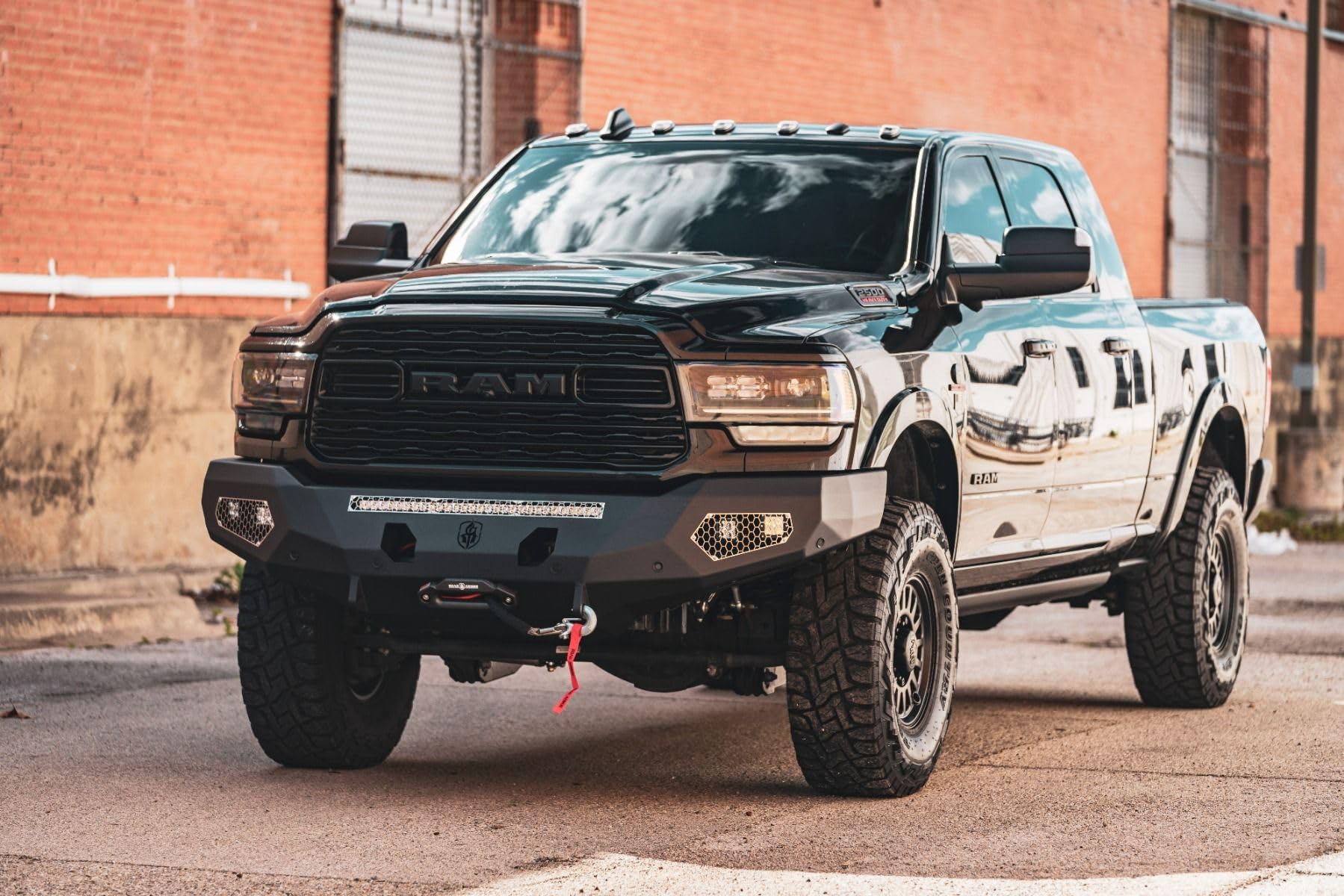 iDentity Road Armor Full Width Raw Front HD Bumper 2204DF-B1-P3-MD-BH
