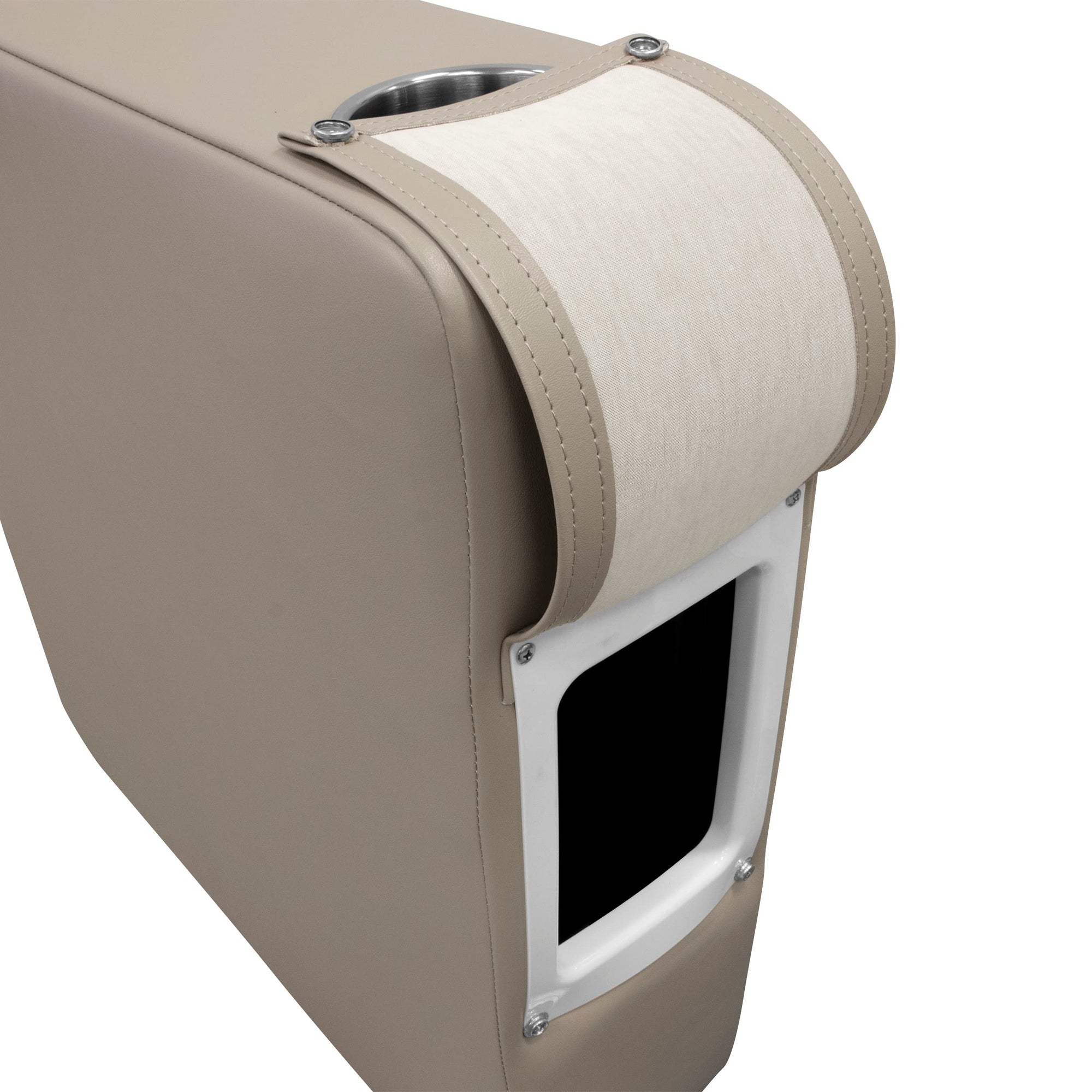 3009-1725 Wise Pontoon 7" Left Radius Arm Rest, Mocha Java